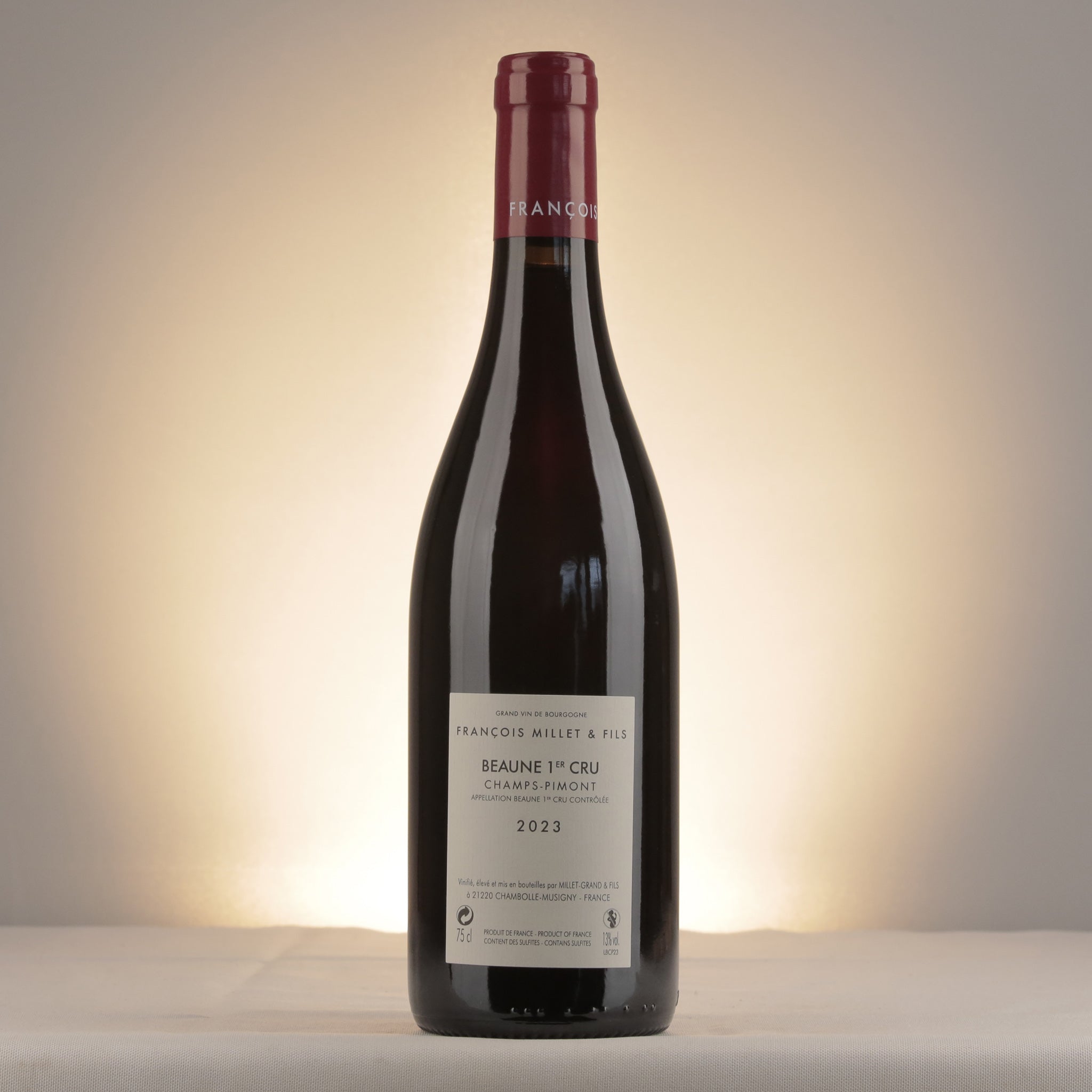 François Millet & Fils Beaune 1er Cru Champs Pimont 2023 Bottle back
