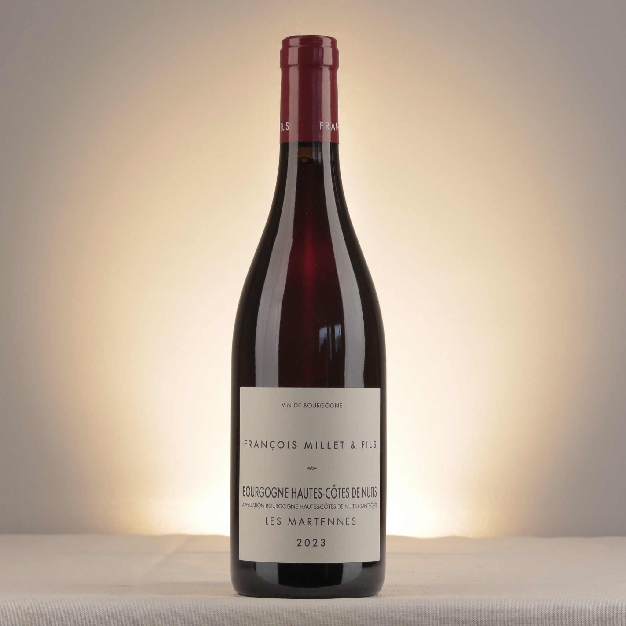 François Millet & Fils Bourgogne Hautes Côtes de Nuits Les Martennes Rouge 2023 Bottle front