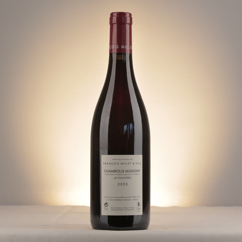 François Millet & Fils Chambolle-Musigny Les Fouchères 2023 Bottle back