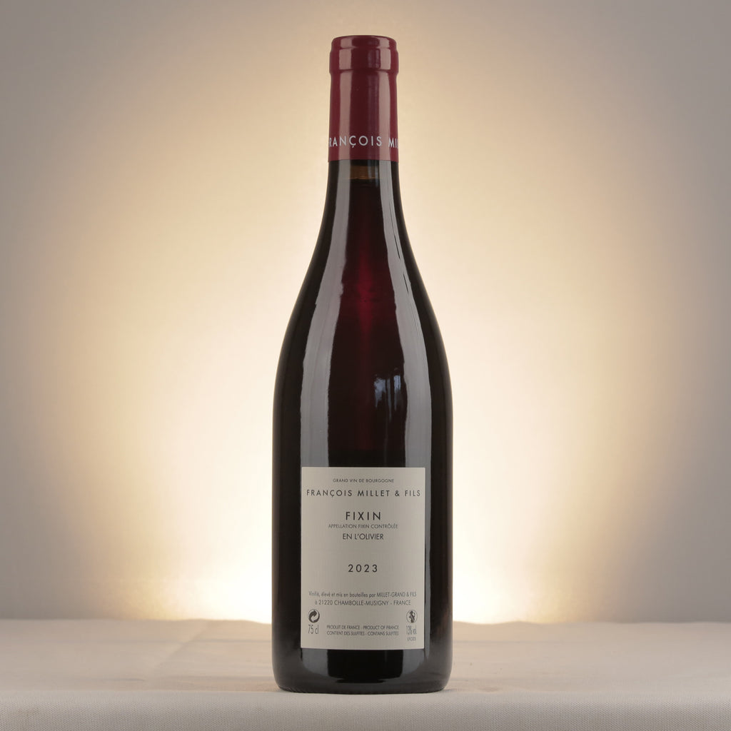 François Millet & Fils Fixin En l'Olivier 2023 Bottle back