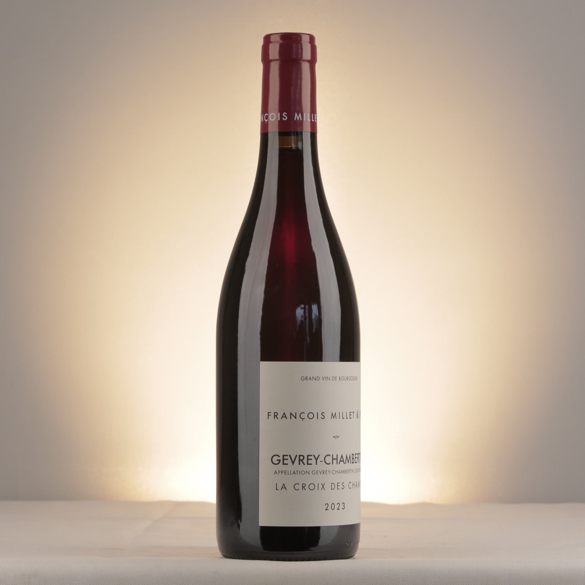 François Millet & Fils Gevrey-Chambertin Croix des Champs 2023 Bottle detail