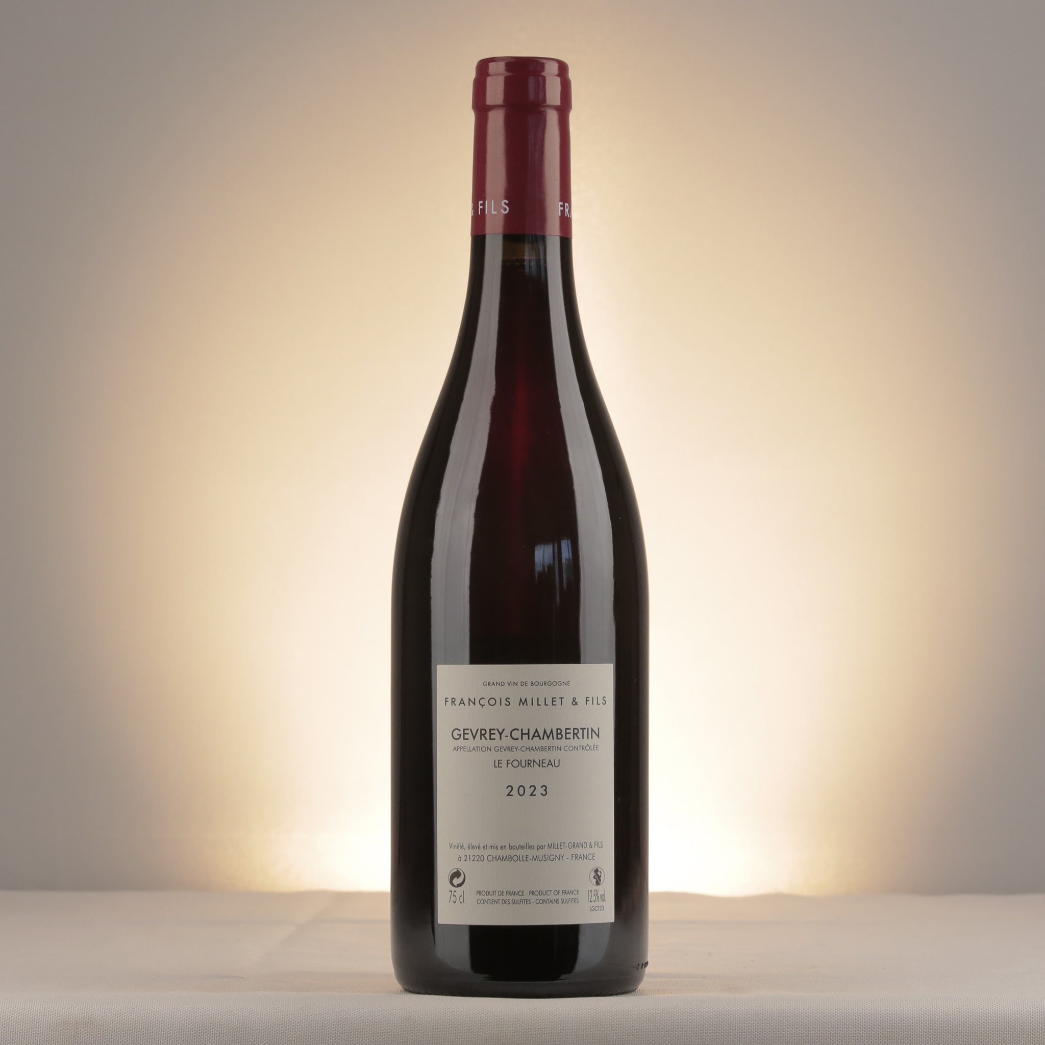 François Millet & Fils Gevrey-Chambertin Le Fourneau 2023 Bottle back