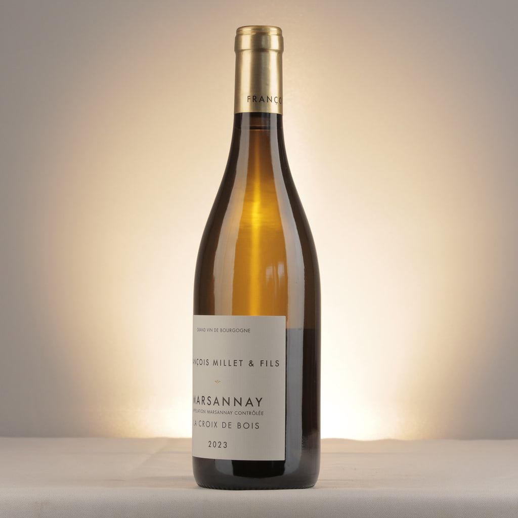 François Millet & Fils Marsannay La Croix de Bois Blanc 2023 Bottle detail
