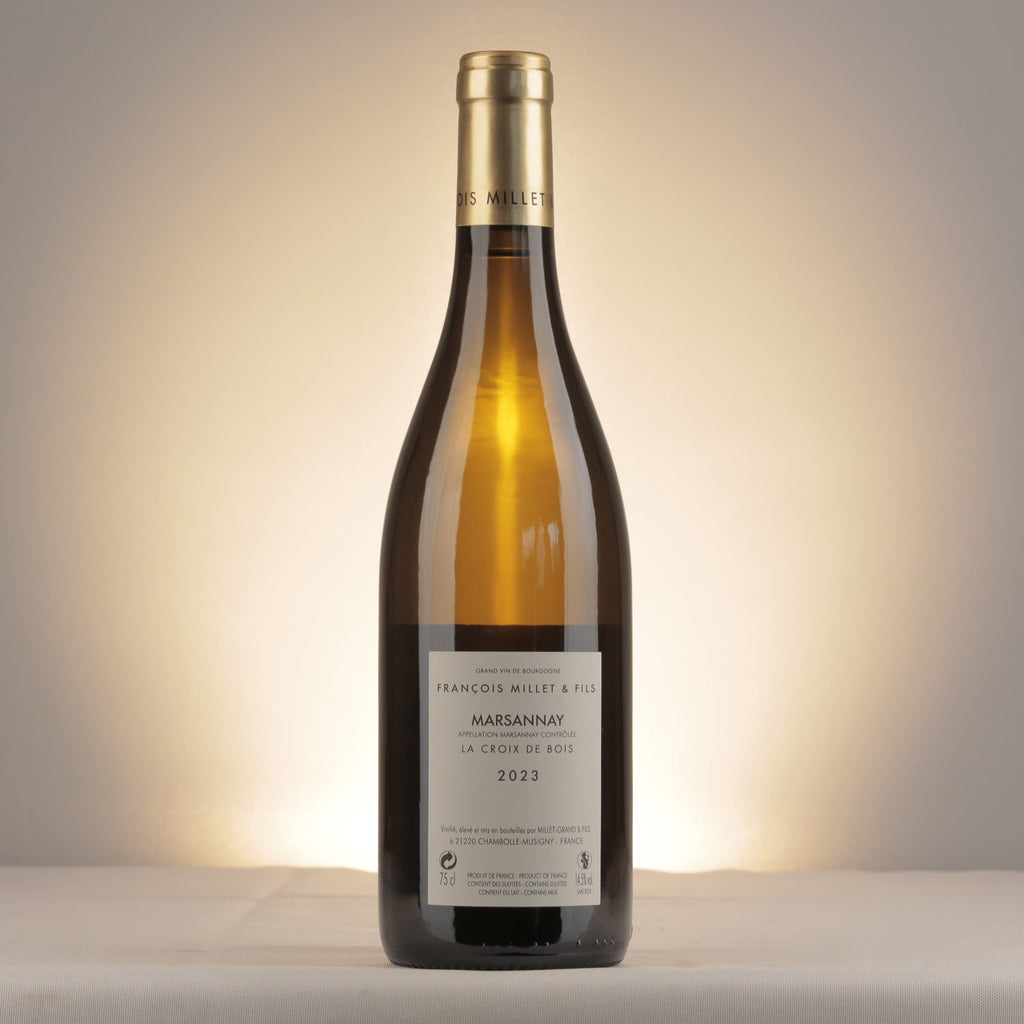 François Millet & Fils Marsannay La Croix de Bois Blanc 2023 Bottle back
