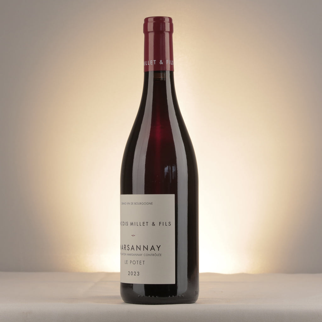 François Millet & Fils Marsannay Le Potet Rouge 2023 Bottle detail