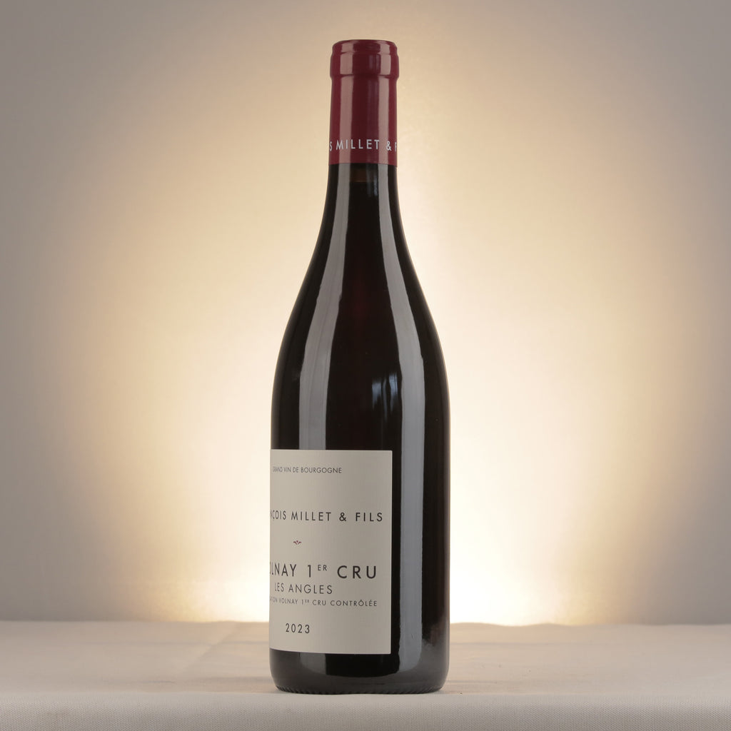 François Millet & Fils Volnay 1er Cru Les Angles 2023 Bottle detail
