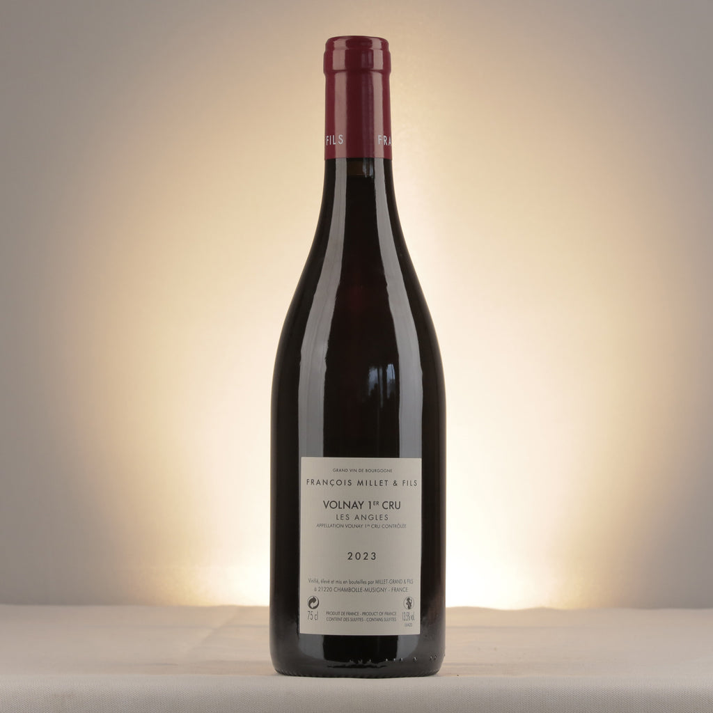 François Millet & Fils Volnay 1er Cru Les Angles 2023 Bottle back