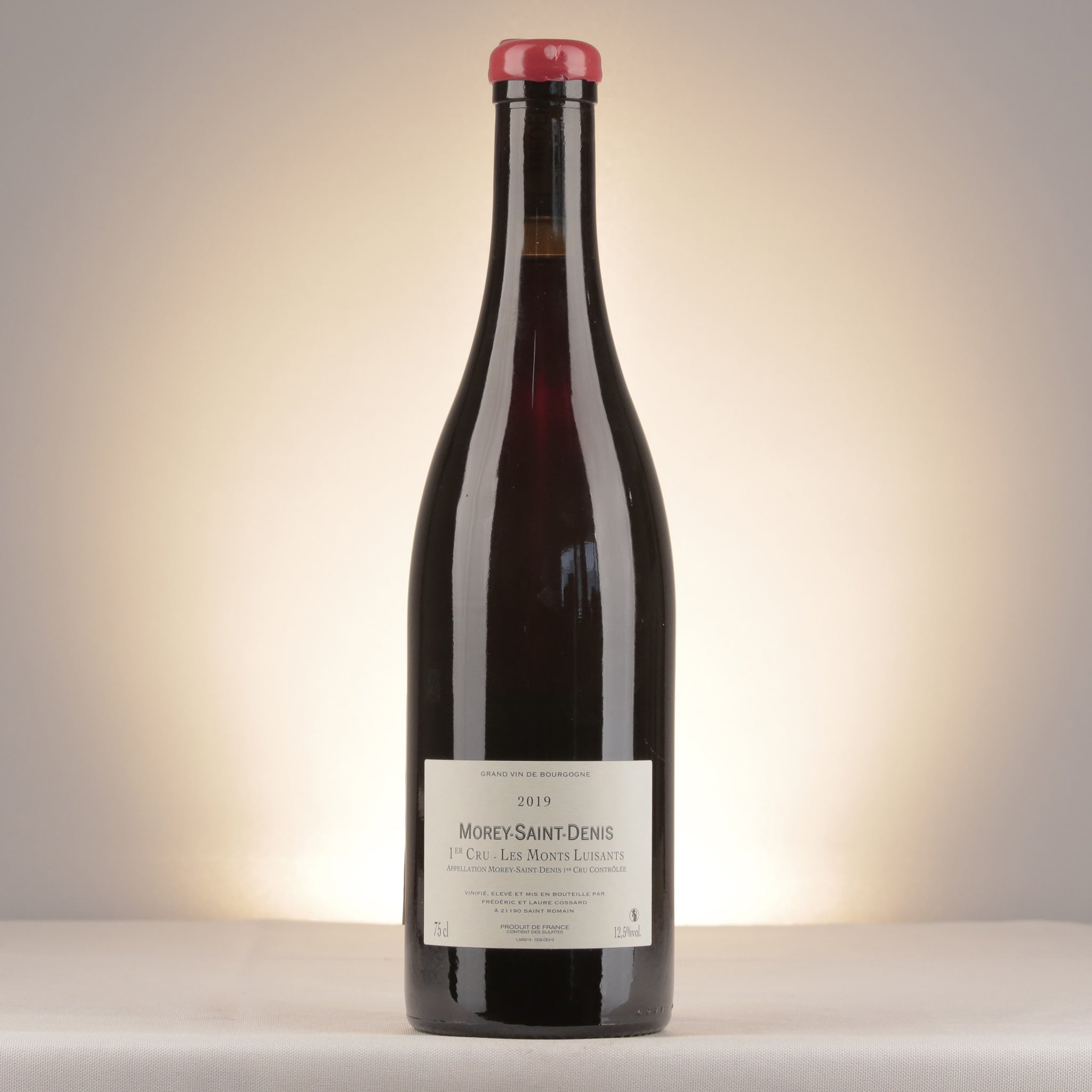Frédéric Cossard Morey-Saint-Denis 1er Cru Les Monts Luisants 2019 Bottle back