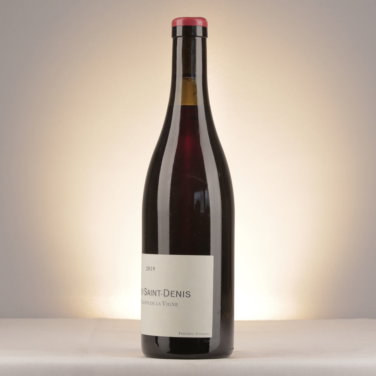 Frédéric Cossard Morey-Saint-Denis Les Champs de la Vigne Qvevris 2019 Bottle detail