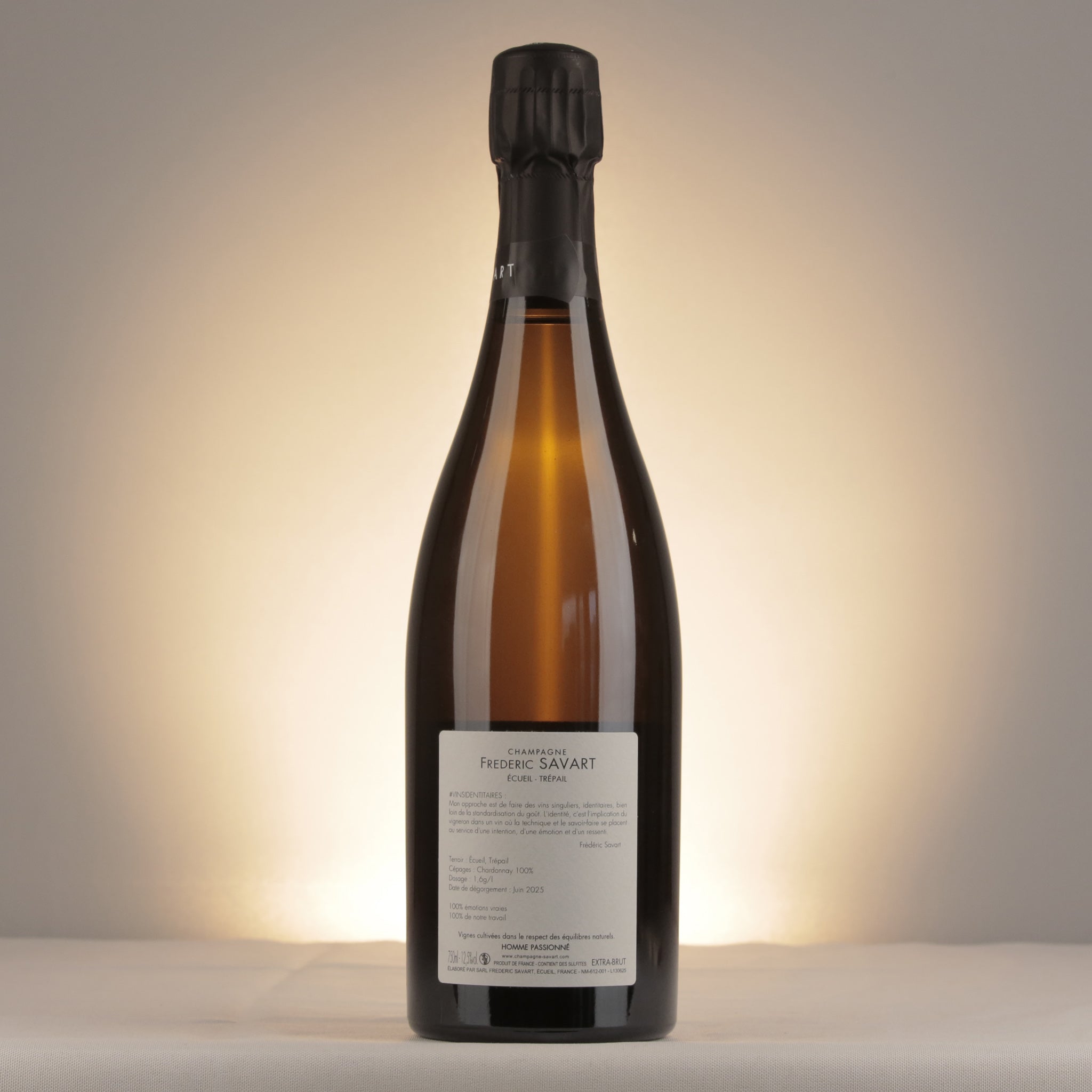Frédéric Savart Écueil-Trepail Blanc de Blancs 1er Cru NV Bottle back