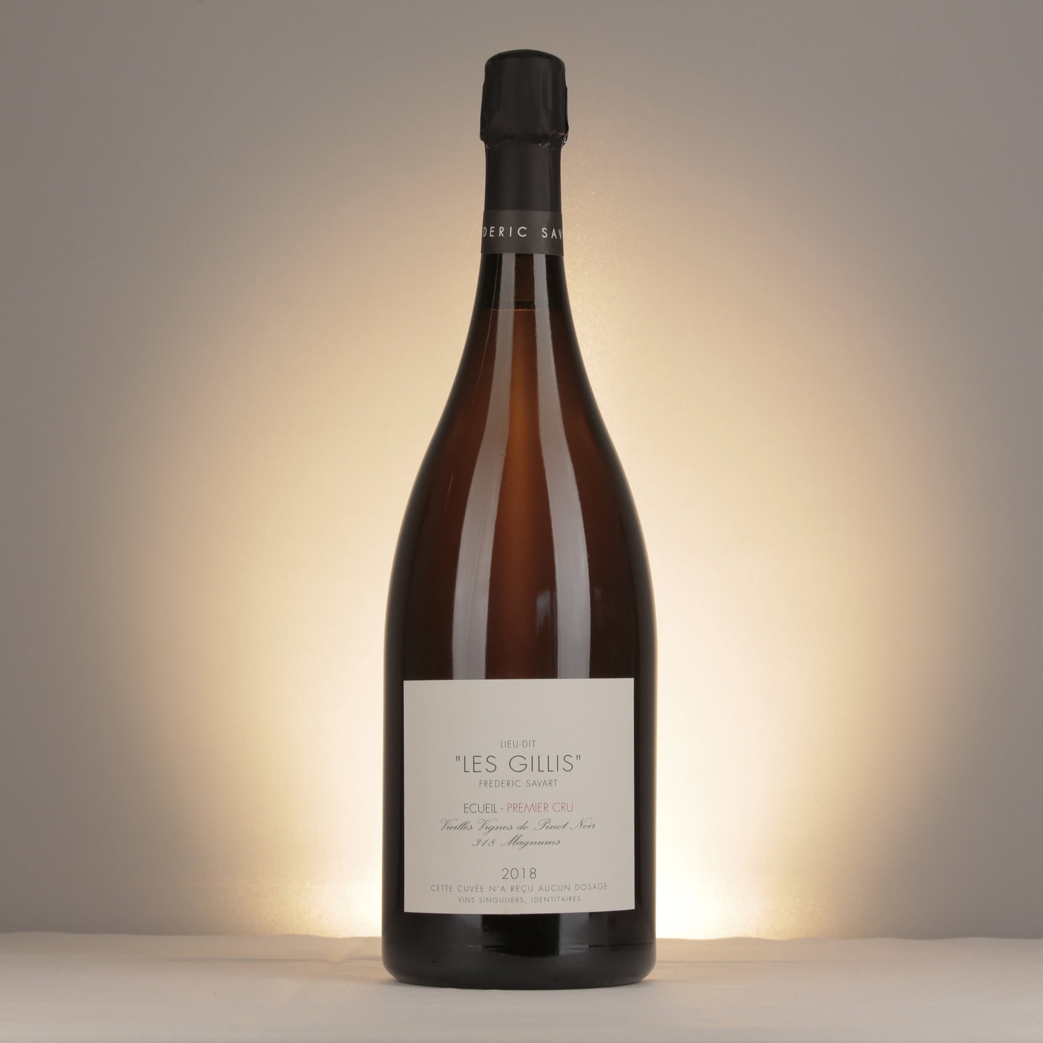 Frédéric Savart Les Gillis Vieilles Vignes de Pinot Noir 1er Cru Écueil 2018 Magnum front