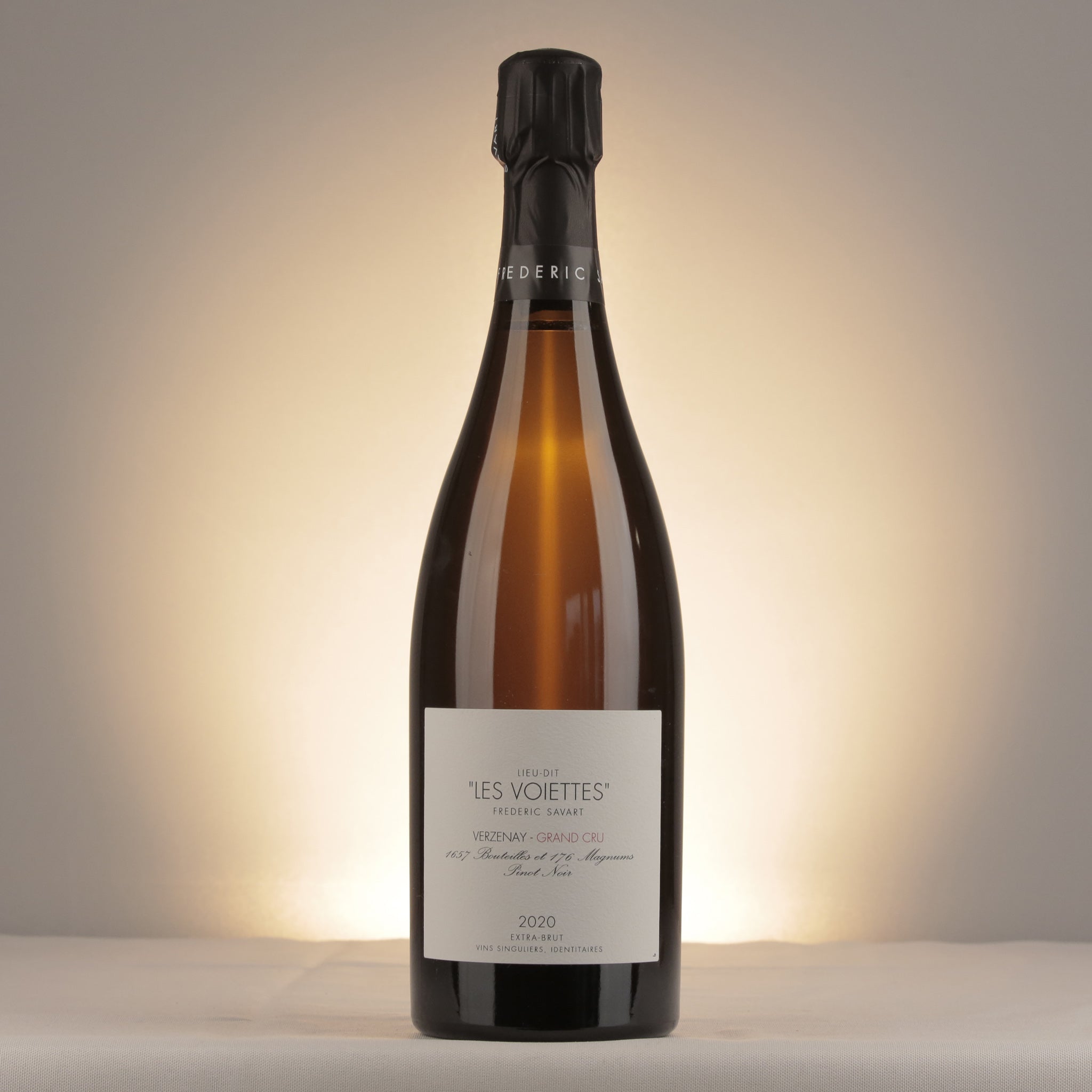 Frédéric Savart Verzenay Grand Cru Les Voiettes 2020 Bottle front