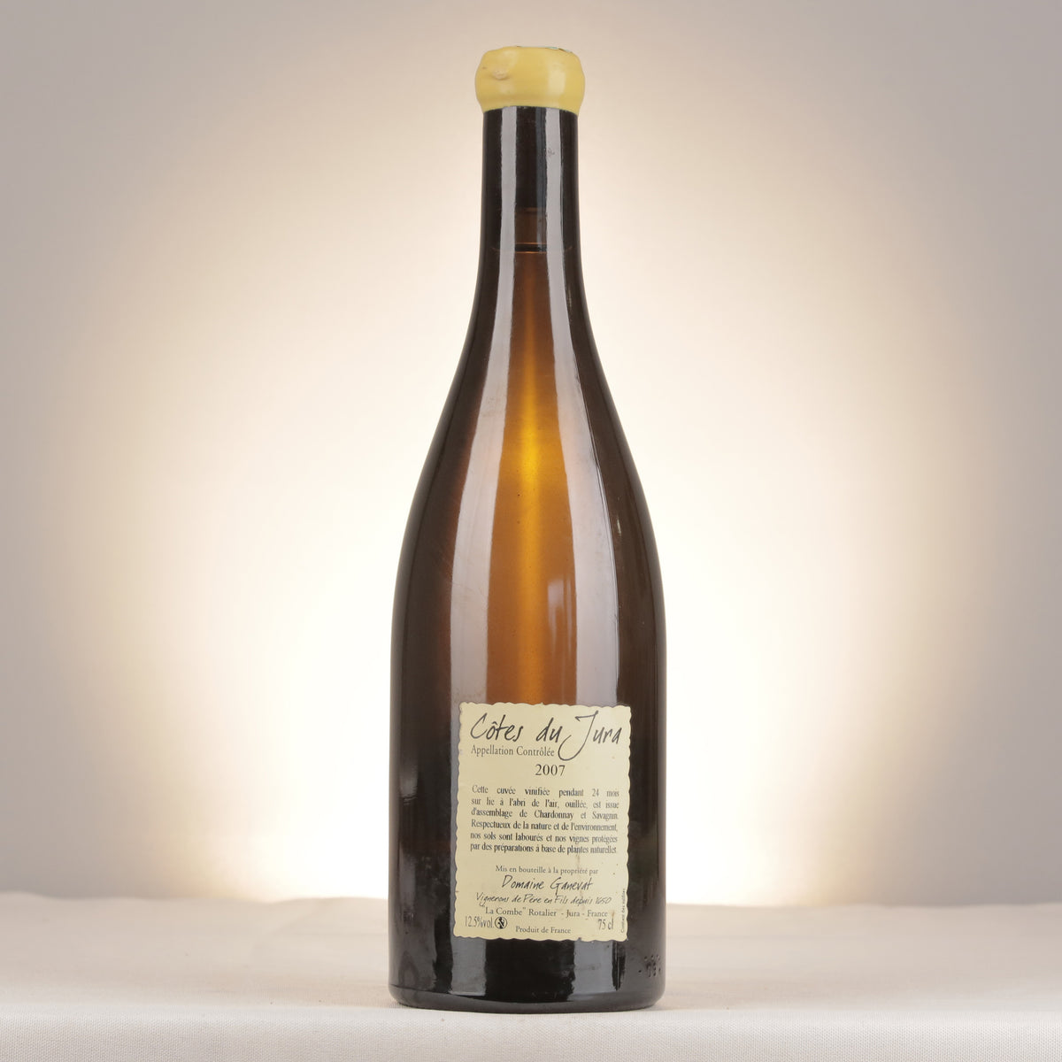 Jean-François Ganevat Cuvée Orégane Côtes du Jura 2007 Bottle back