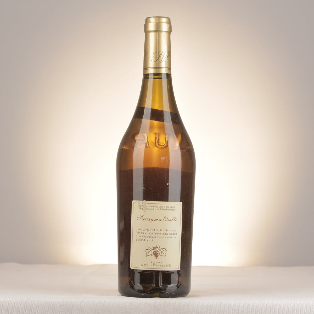 Jean-François Ganevat Cuvée Privilège Côtes du Jura 2002 Bottle back