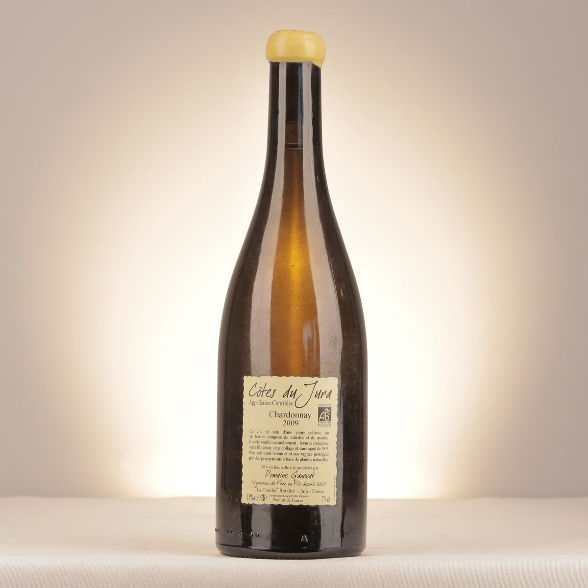 Jean-François Ganevat Grusse en Billat Côtes du Jura 2009 Bottle back