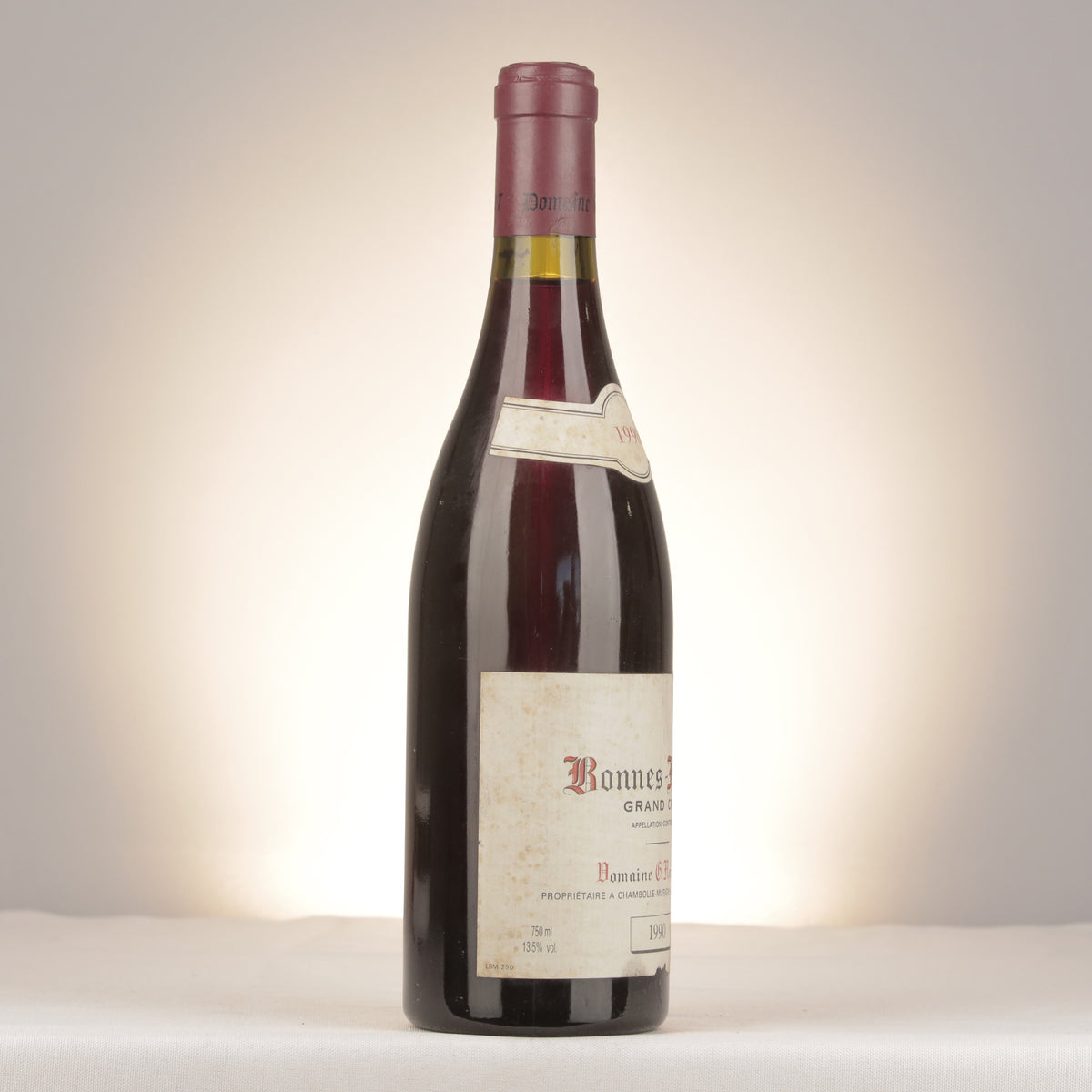 Georges Roumier Bonnes Mares Grand Cru 1990 Bottle turned right