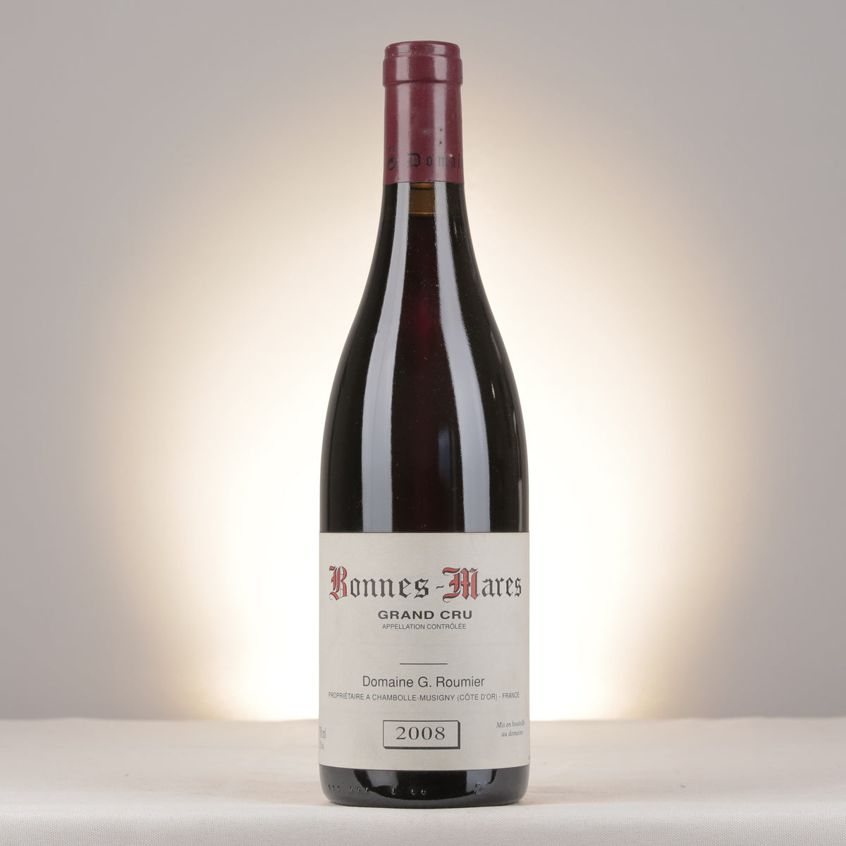 Georges Roumier Bonnes Mares Grand Cru 2008 Bottle front