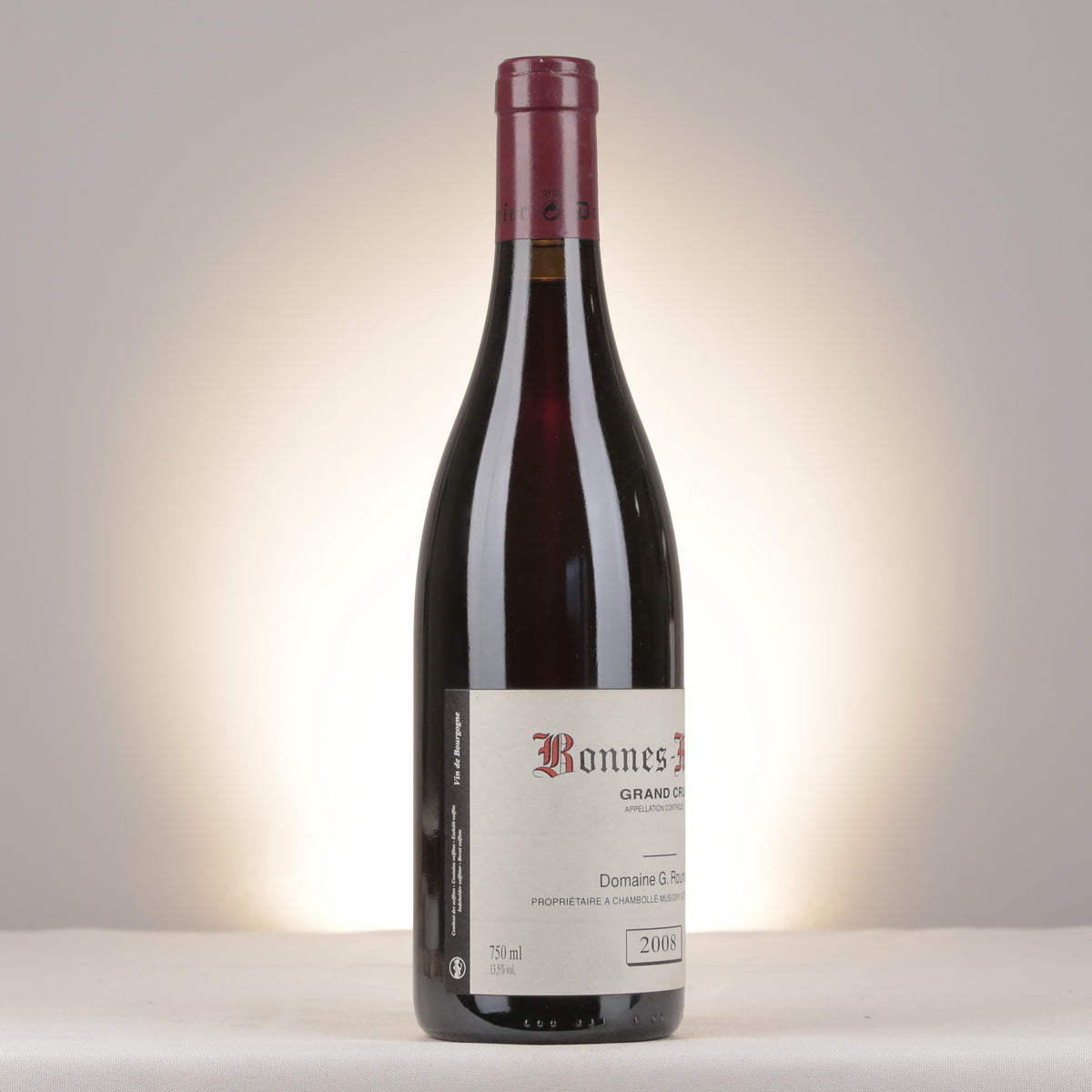 Georges Roumier Bonnes Mares Grand Cru 2008 Bottle turned right