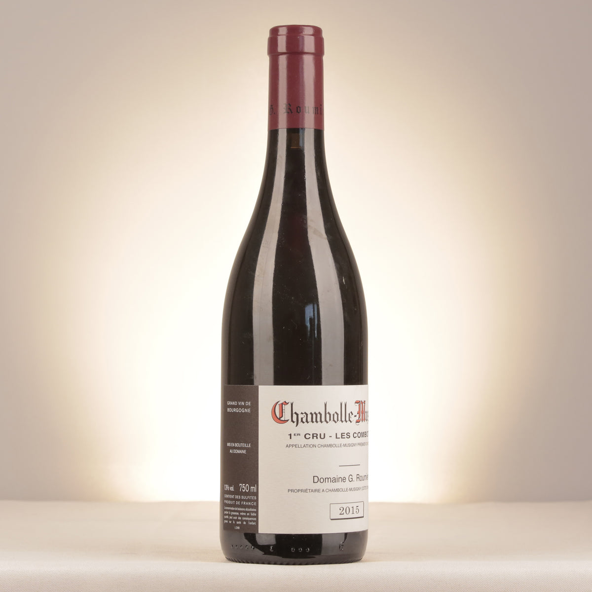 Georges Roumier Chambolle-Musigny 1er Cru Les Combottes 2015 Bottle turned right