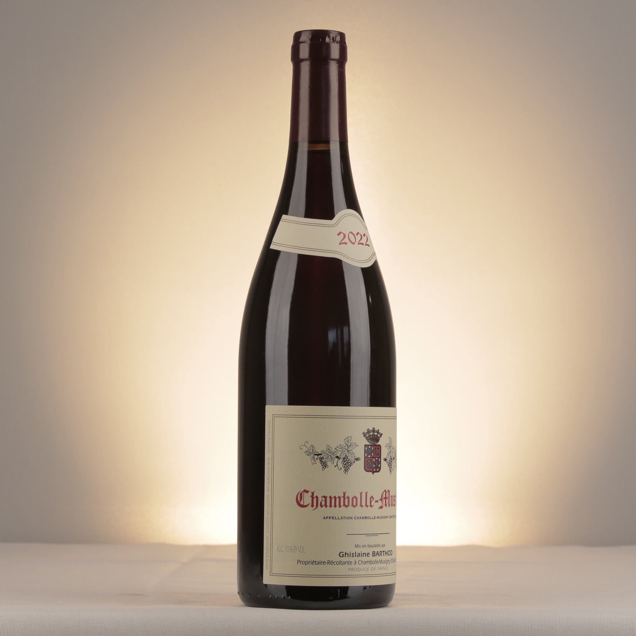 Domaine Ghislaine Barthod Chambolle-Musigny 2022 Bottle detail