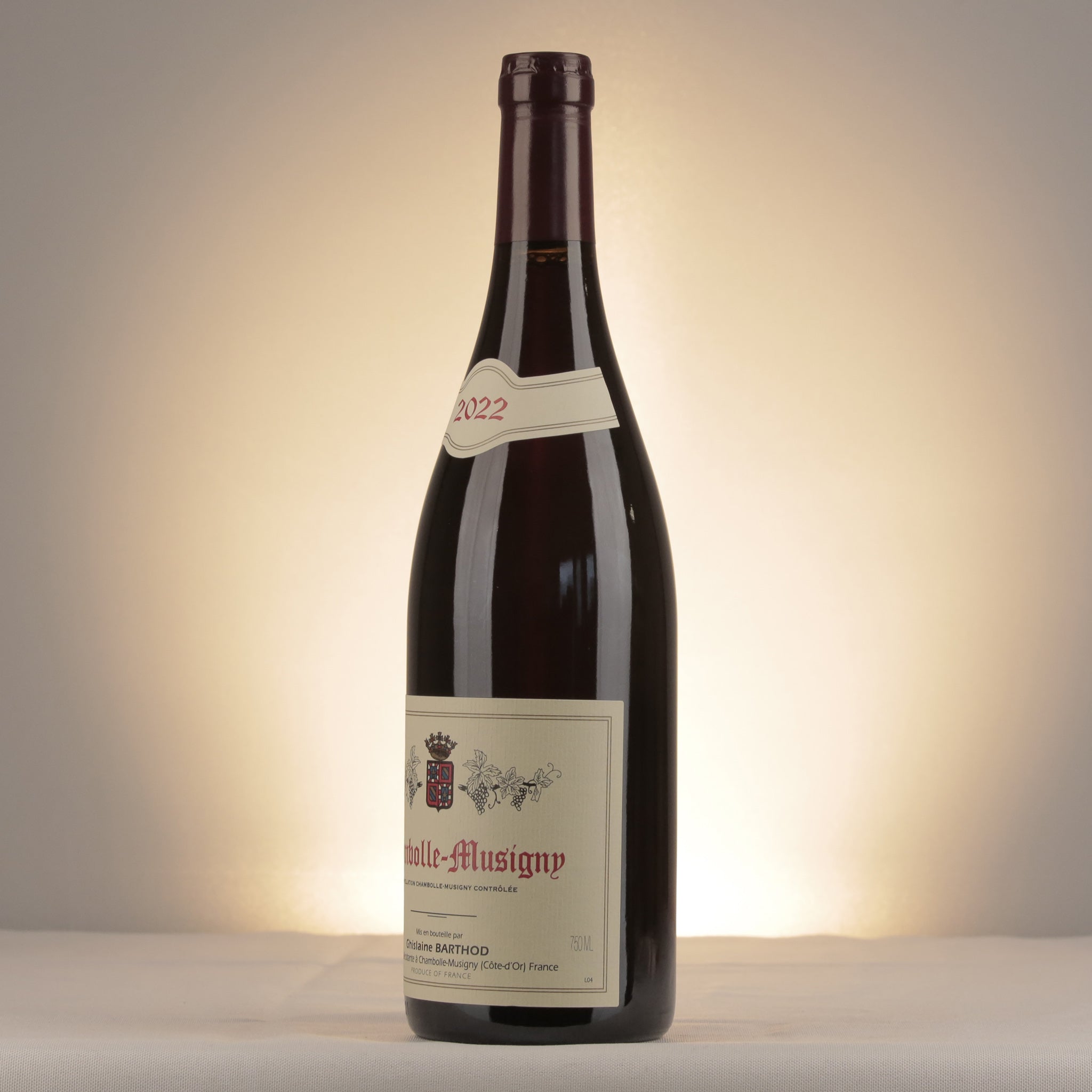 Domaine Ghislaine Barthod Chambolle-Musigny 2022 Bottle label