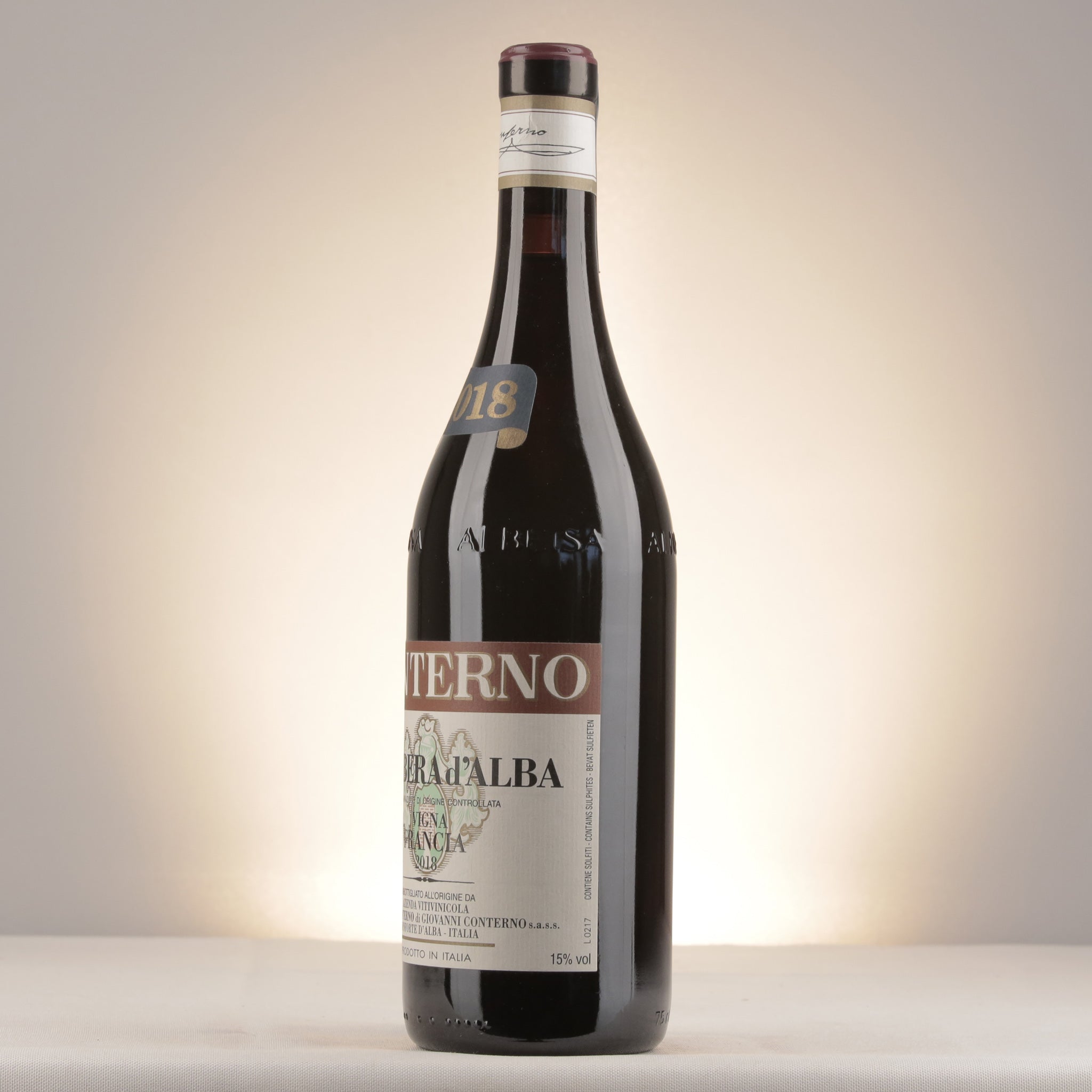 Giacomo Conterno Barbera d'Alba Francia 2018 Bottle detail