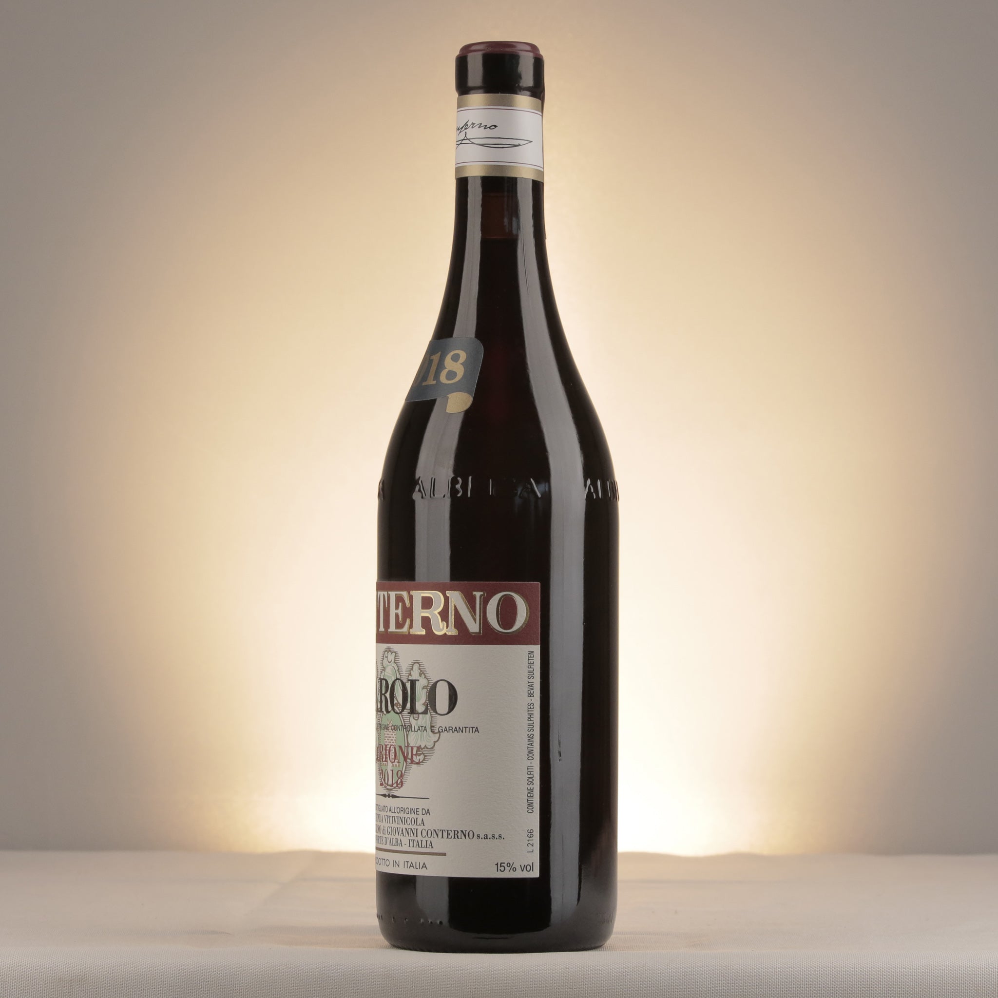 Giacomo Conterno Barolo Arione 2018 Bottle detail
