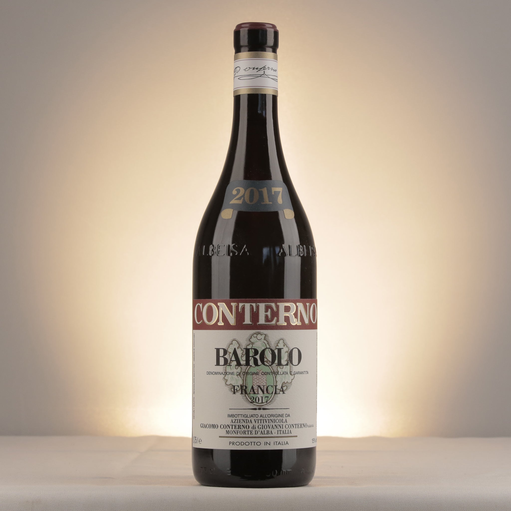 Giacomo Conterno Barolo Francia 2017 Bottle front