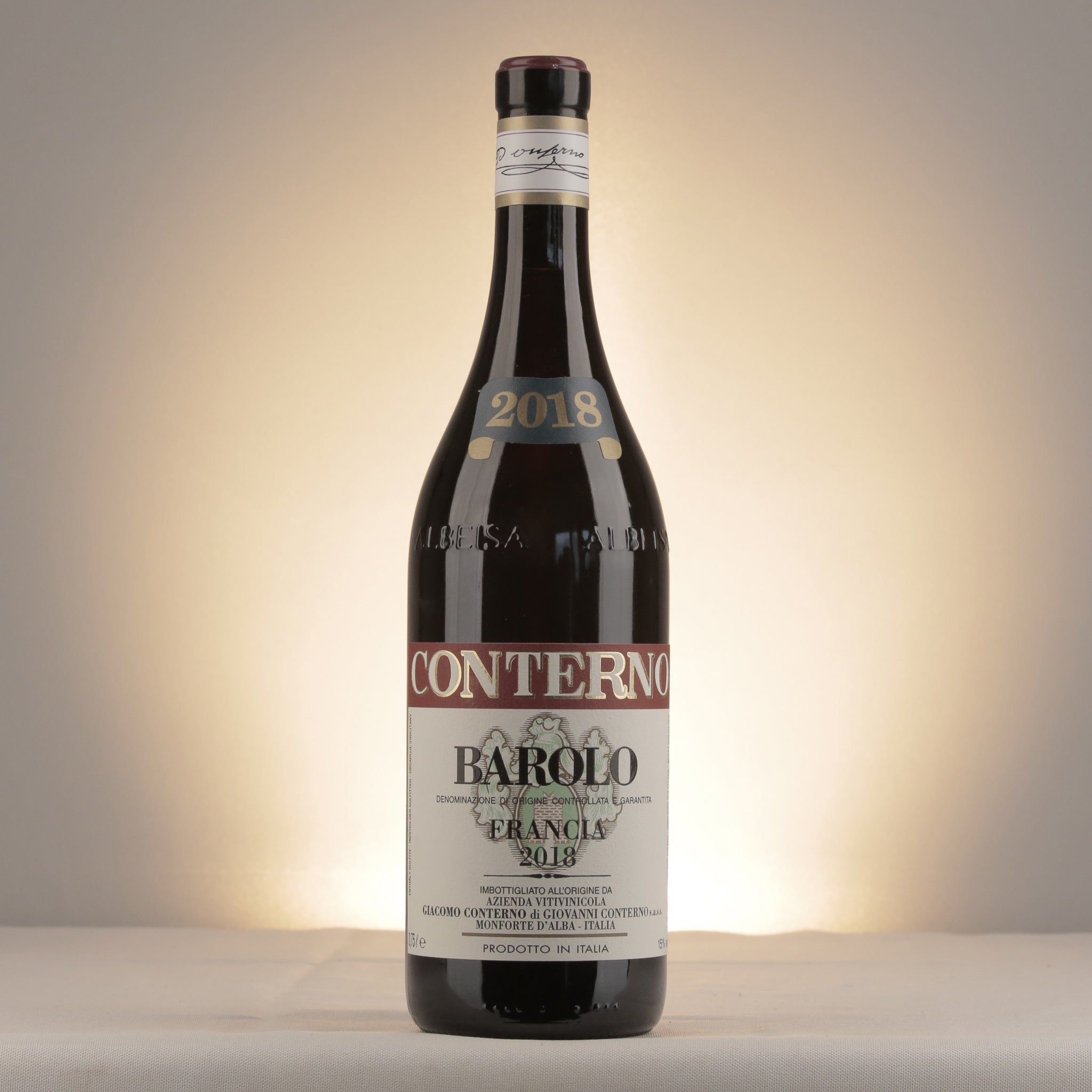 Giacomo Conterno Barolo Francia 2018 Bottle front