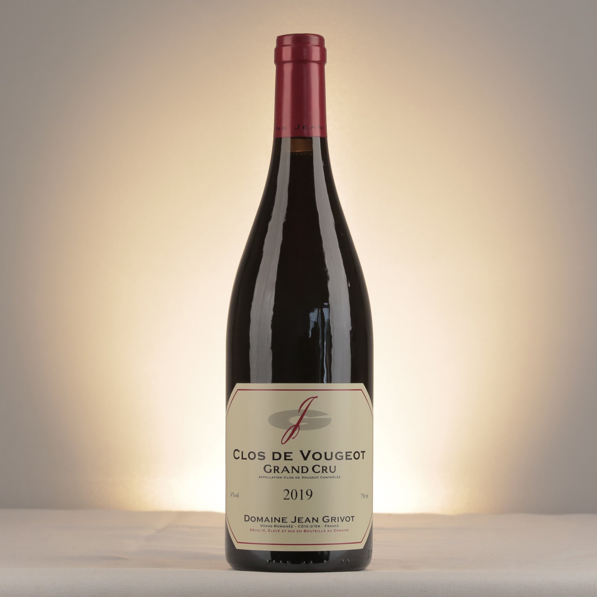 Jean Grivot Clos de Vougeot Grand Cru 2019 Bottle front