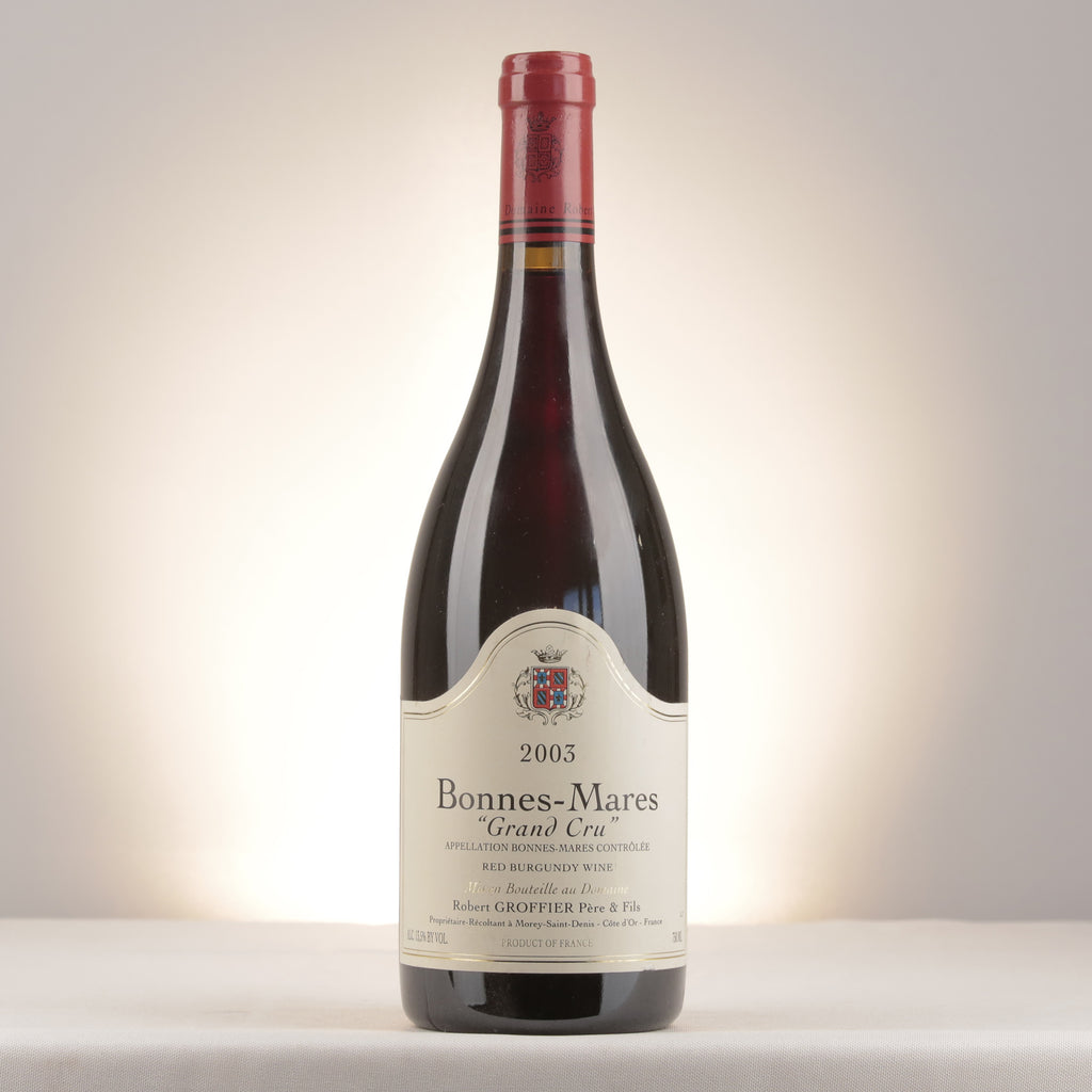 Robert Groffier Père et Fils Bonnes-Mares Grand Cru 2003 Bottle front