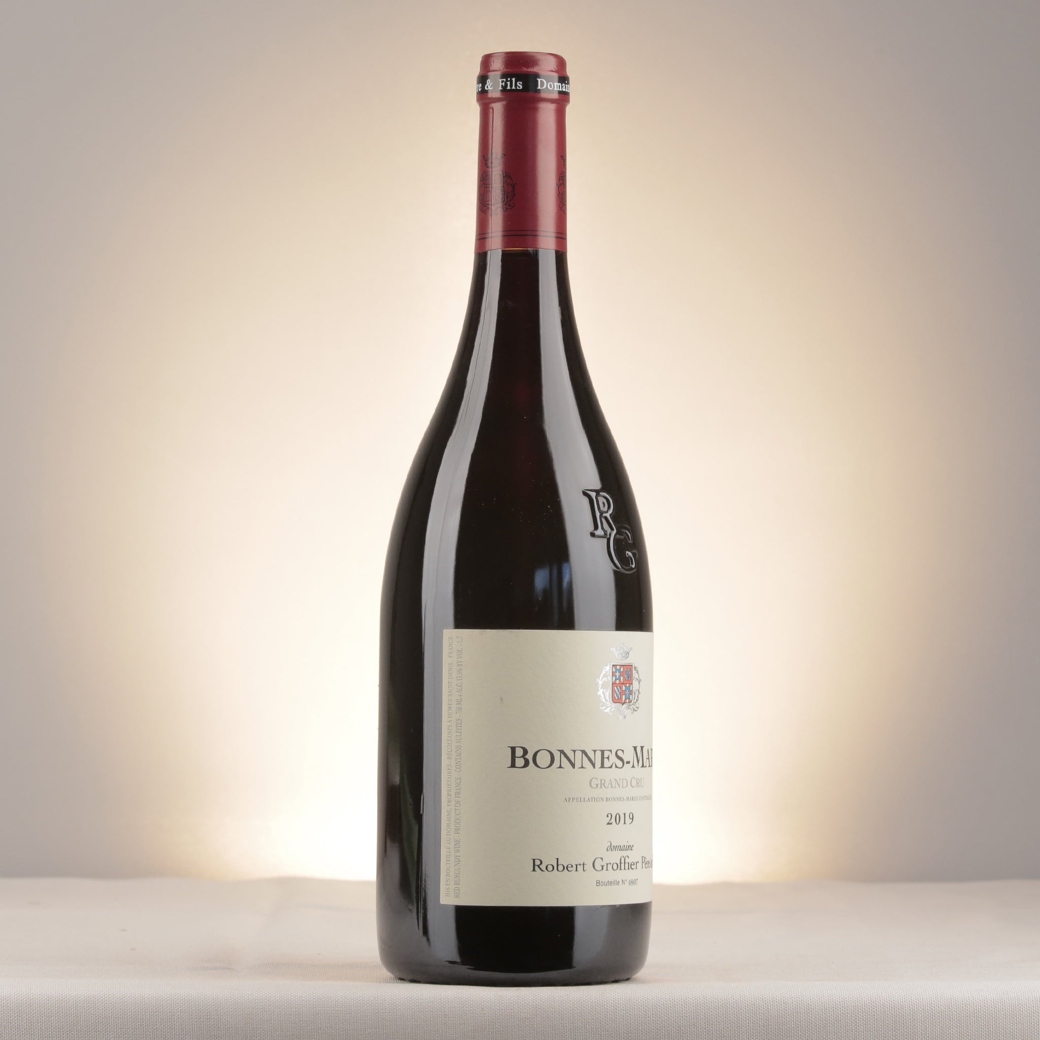 Robert Groffier Père et Fils Bonnes-Mares Grand Cru 2019 Bottle label