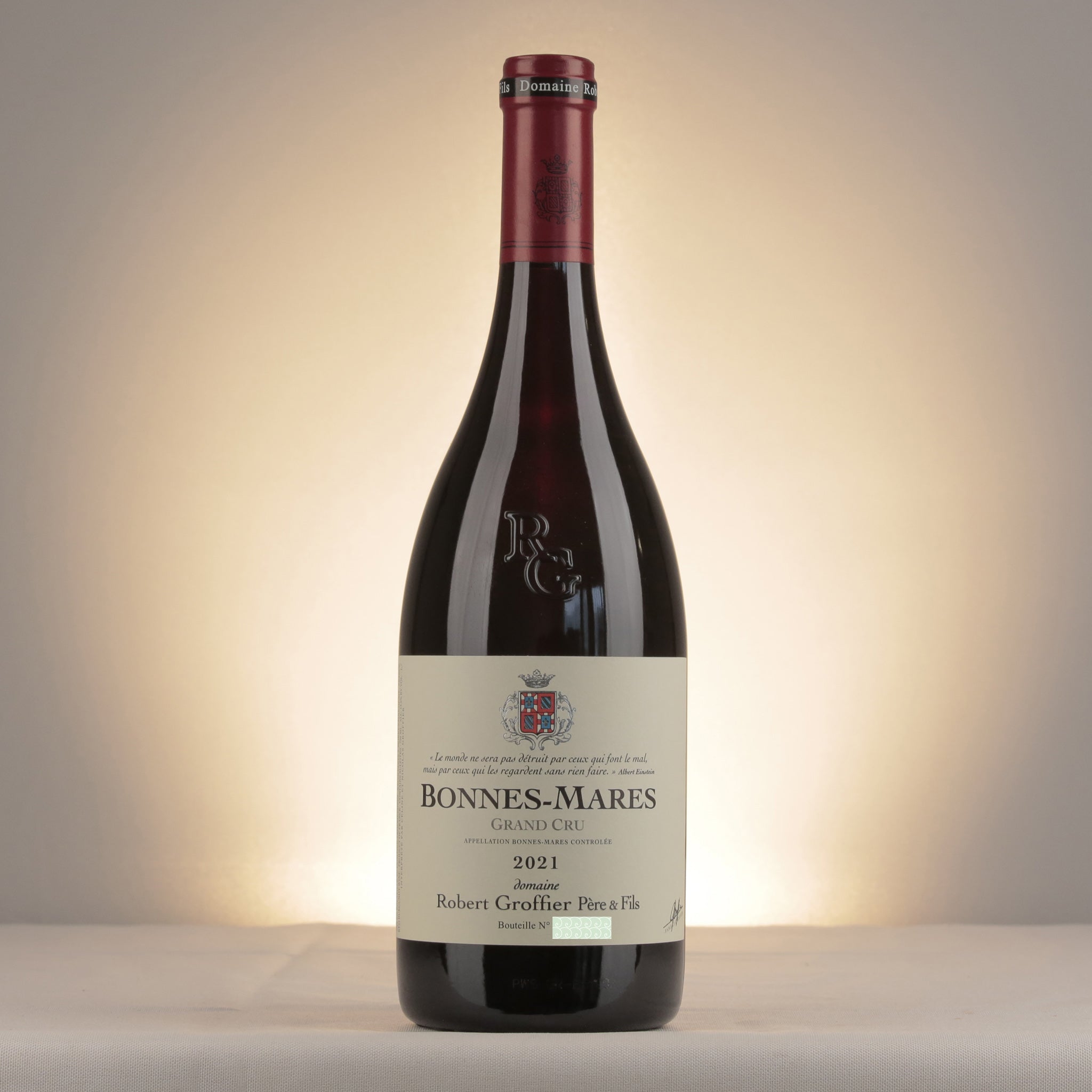 Robert Groffier Père et Fils Bonnes-Mares Grand Cru 2021 Bottle front