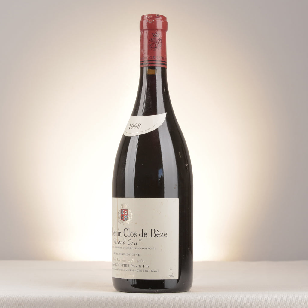 Robert Groffier Père et Fils Chambertin-Clos de Bèze Grand Cru 1998 Bottle turned left (lot be65)