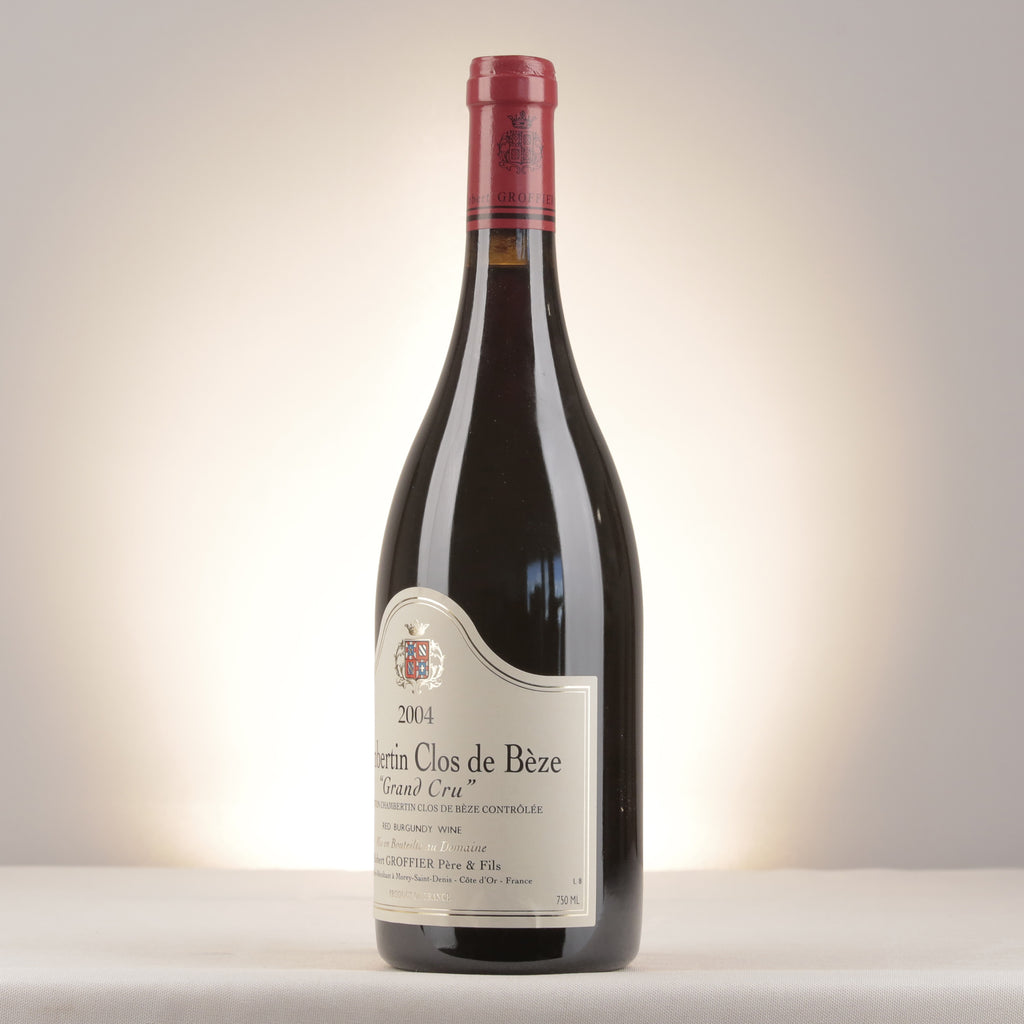 Robert Groffier Père et Fils Chambertin-Clos de Bèze Grand Cru 2004 Bottle turned left