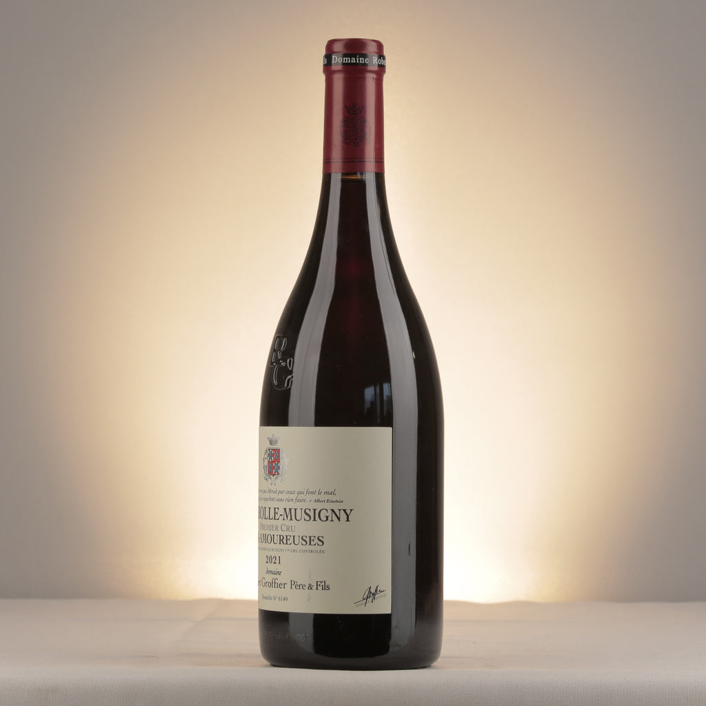 Robert Groffier Père et Fils Chambolle-Musigny 1er Cru Les Amoureuses 2021 Bottle detail