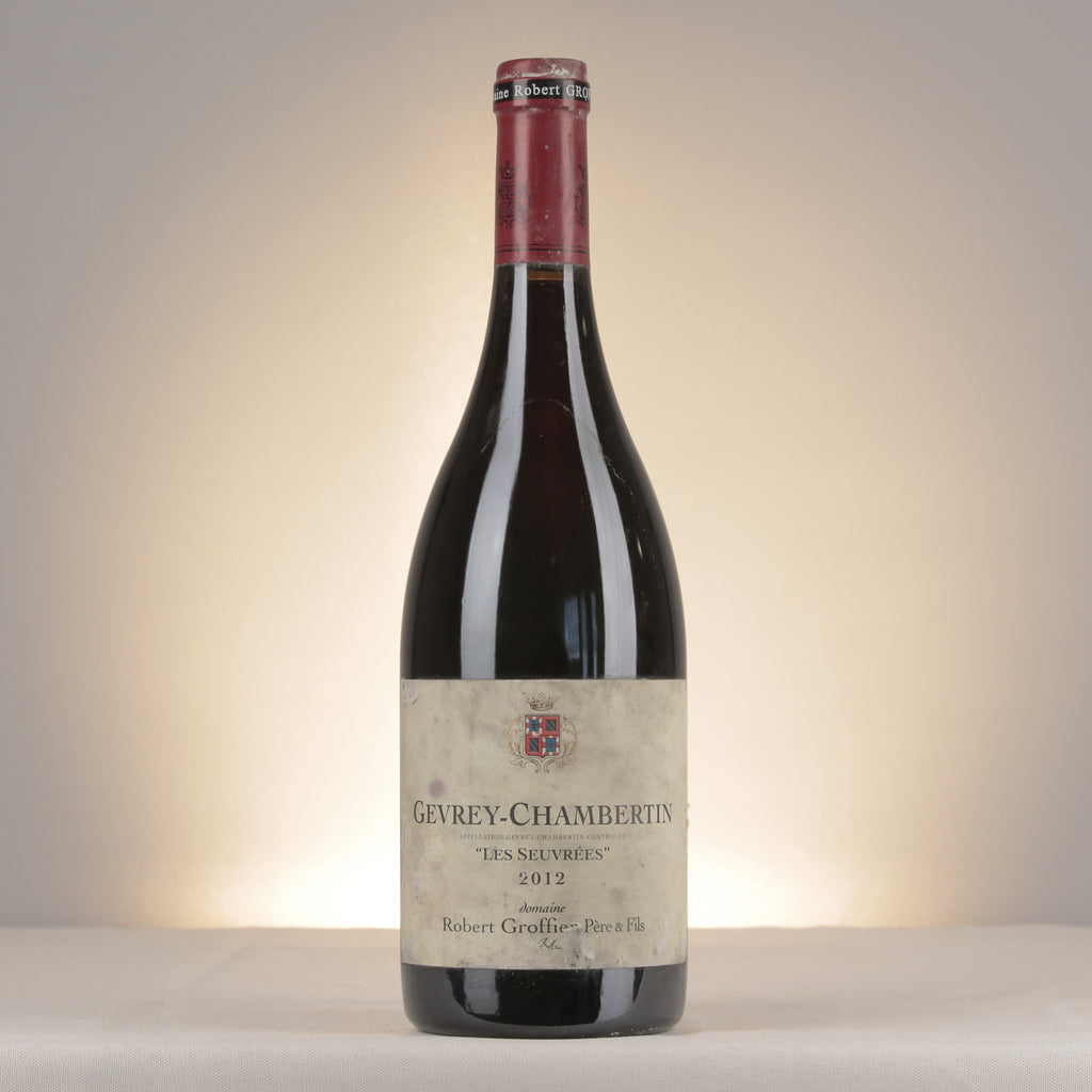 Robert Groffier Père et Fils Gevrey-Chambertin Les Seuvrées 2012 Bottle front