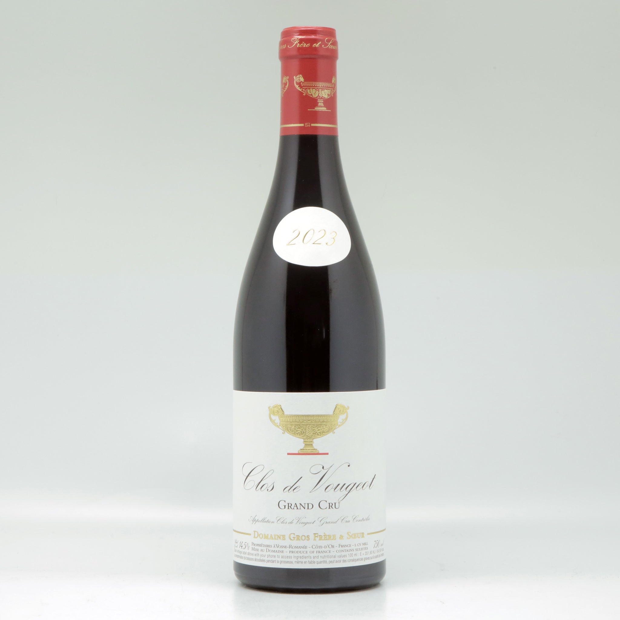 Domaine Gros Frère et Soeur Clos de Vougeot Grand Cru 2023 Red wine Bottle