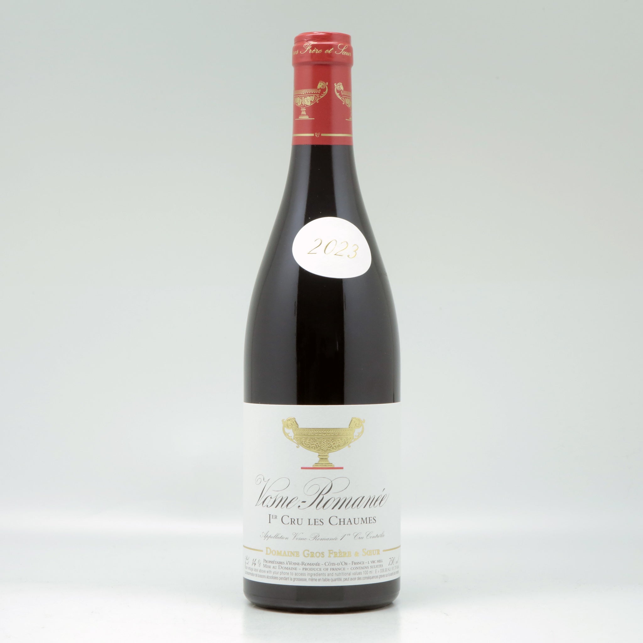 Domaine Gros Frère et Soeur Les Chaumes Vosne-Romanée 1er Cru 2023 Red wine Bottle