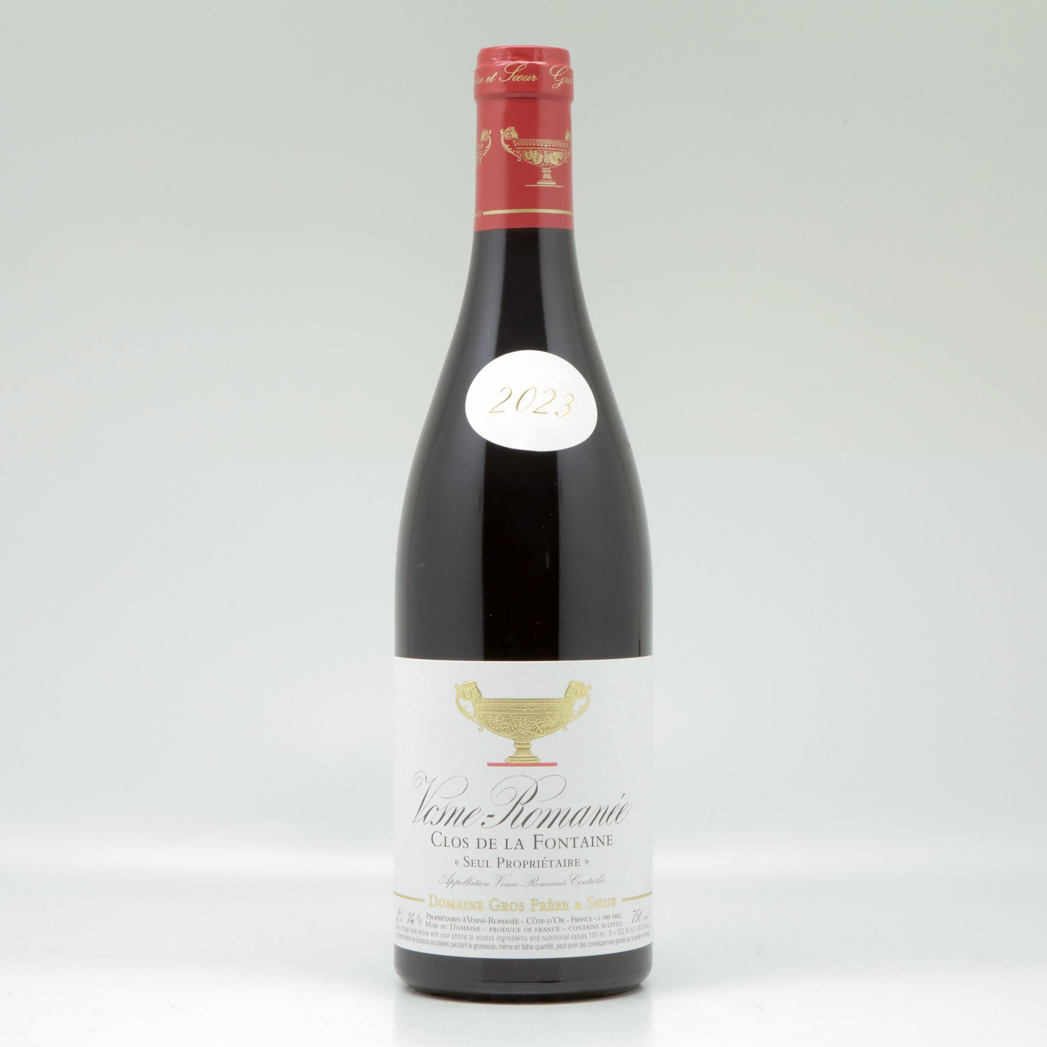 Domaine Gros Frère et Soeur Clos de la Fontaine Vosne-Romanée 2023 Red wine Bottle