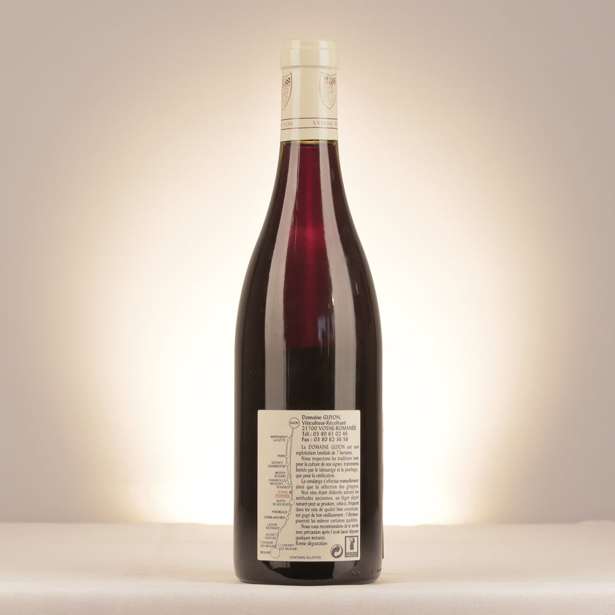 Domaine Guyon Chorey-lès-Beaune Les Bons Ores 2005 Bottle back