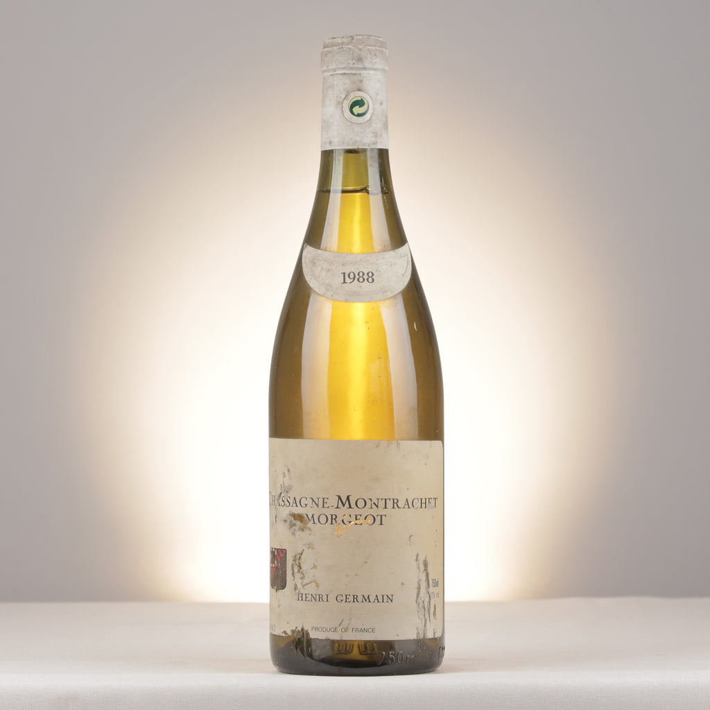 Domaine Henri Germain et Fils Chassagne-Montrachet 1er Cru Morgeot Blanc 1988 Bottle front