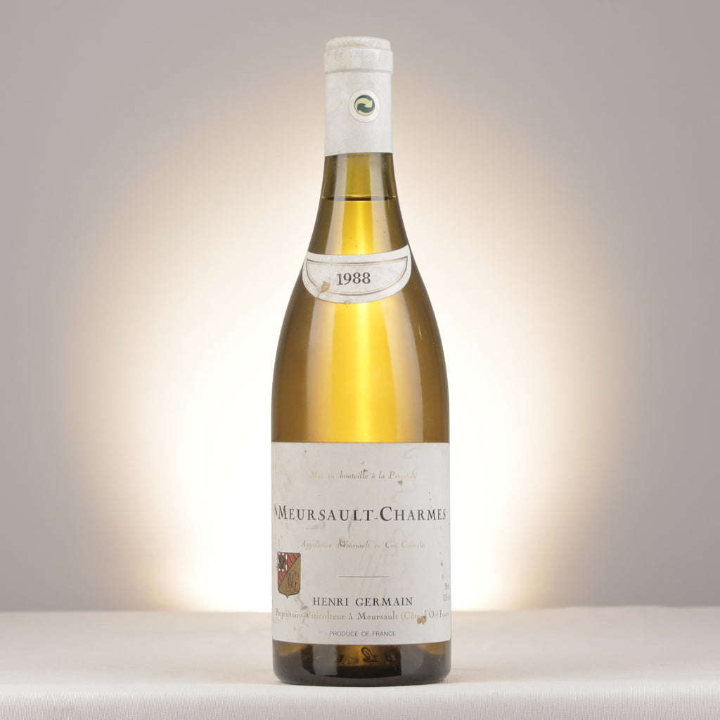 Domaine Henri Germain et Fils Meursault 1er Cru Charmes 1988 Bottle front