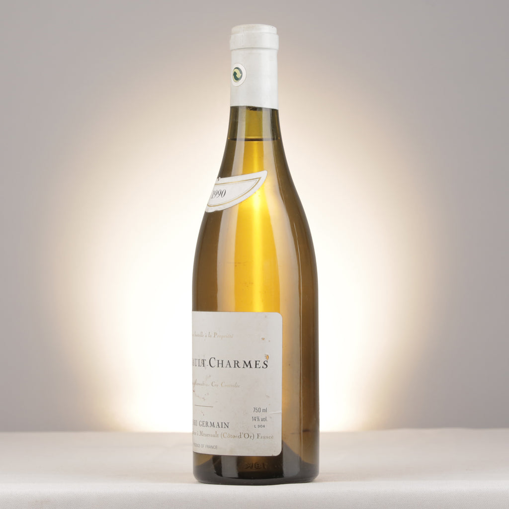 Domaine Henri Germain et Fils Meursault 1er Cru Charmes 1990 Bottle turned left