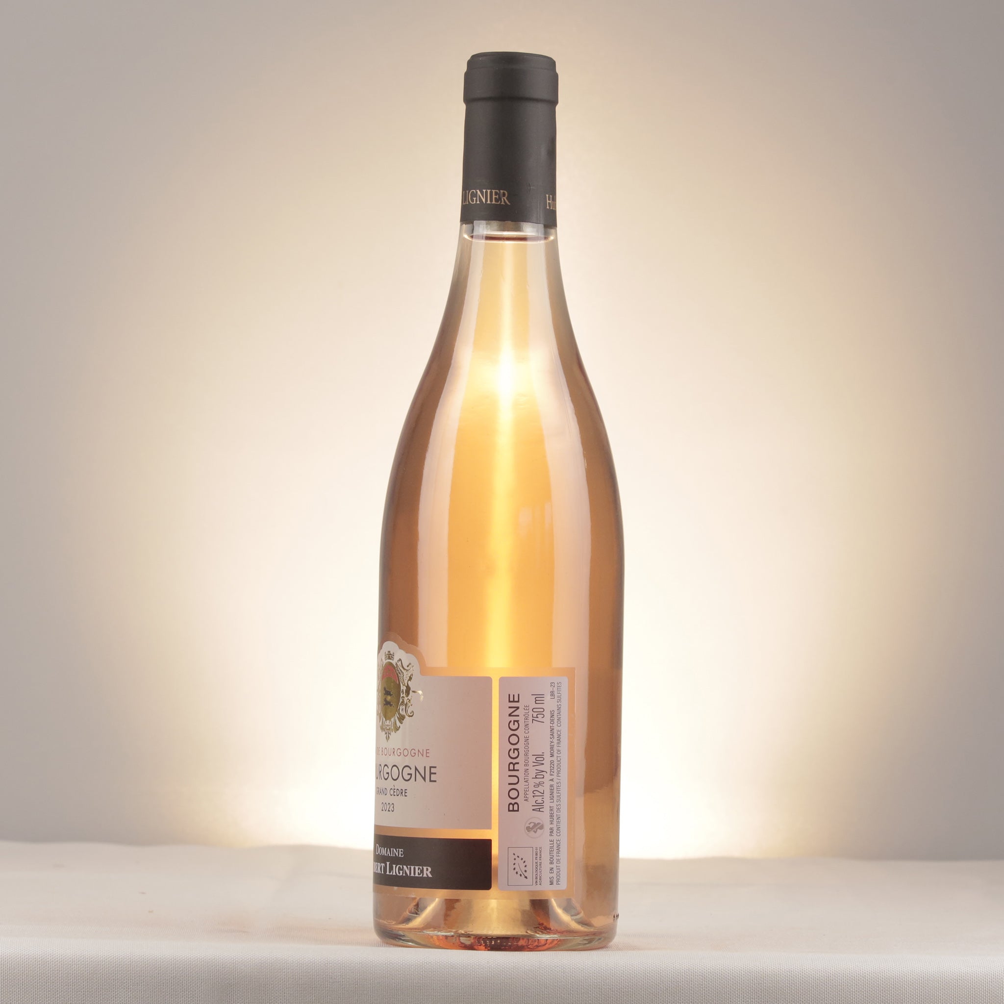Hubert Lignier Bourgogne Grand Cèdre 2023 Bottle detail