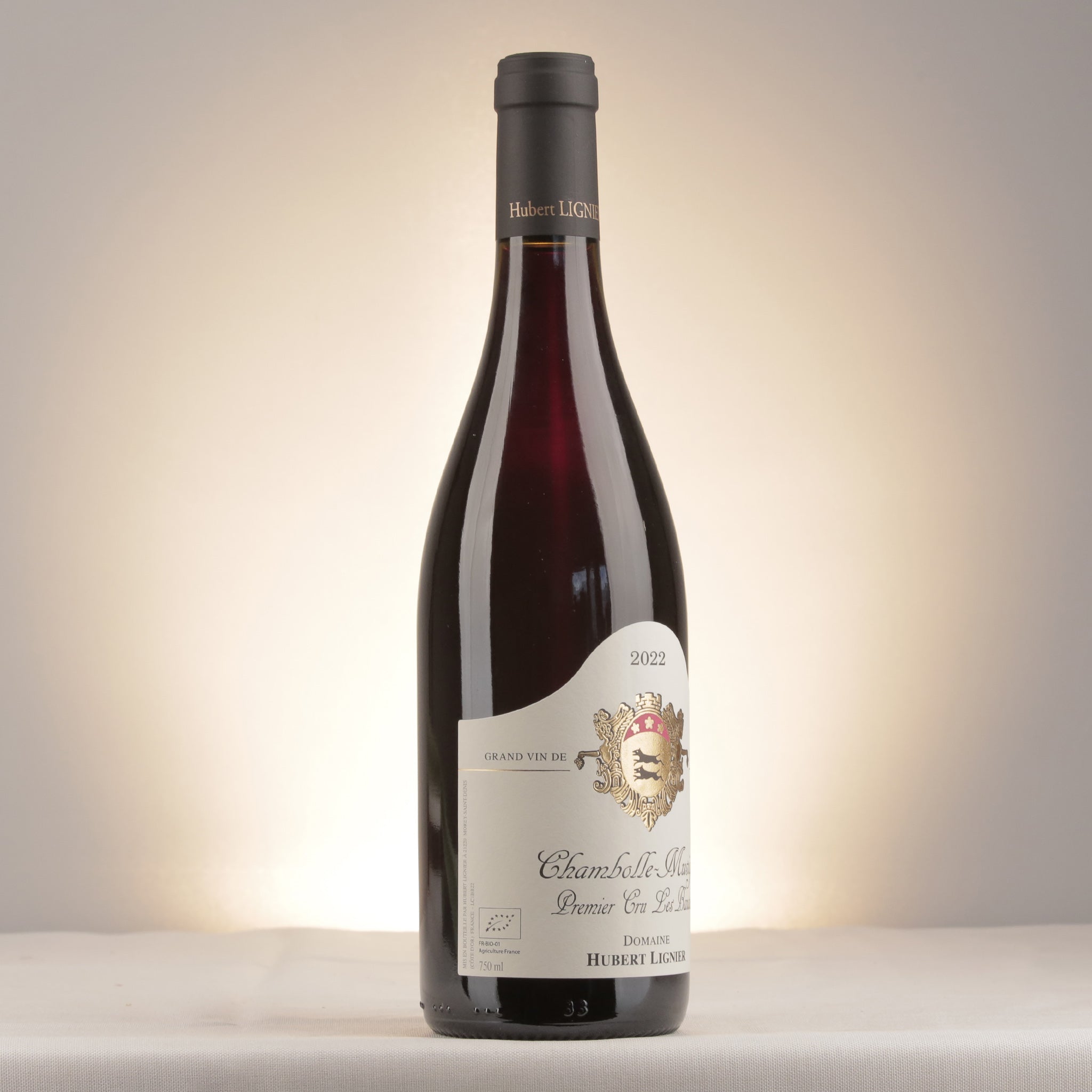 Hubert Lignier Chambolle-Musigny 1er Cru Les Baudes 2022 Bottle label