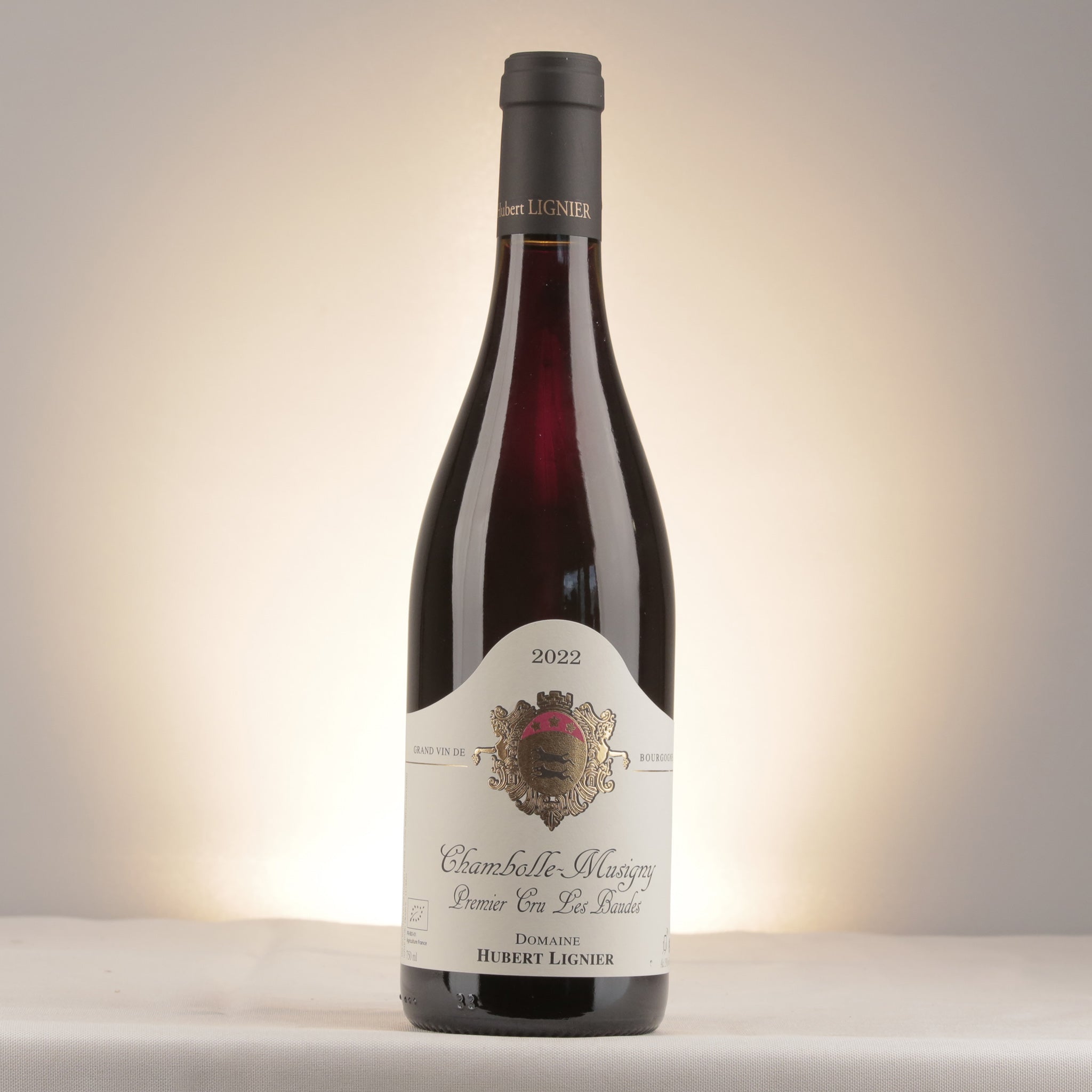 Hubert Lignier Chambolle-Musigny 1er Cru Les Baudes 2022 Bottle front