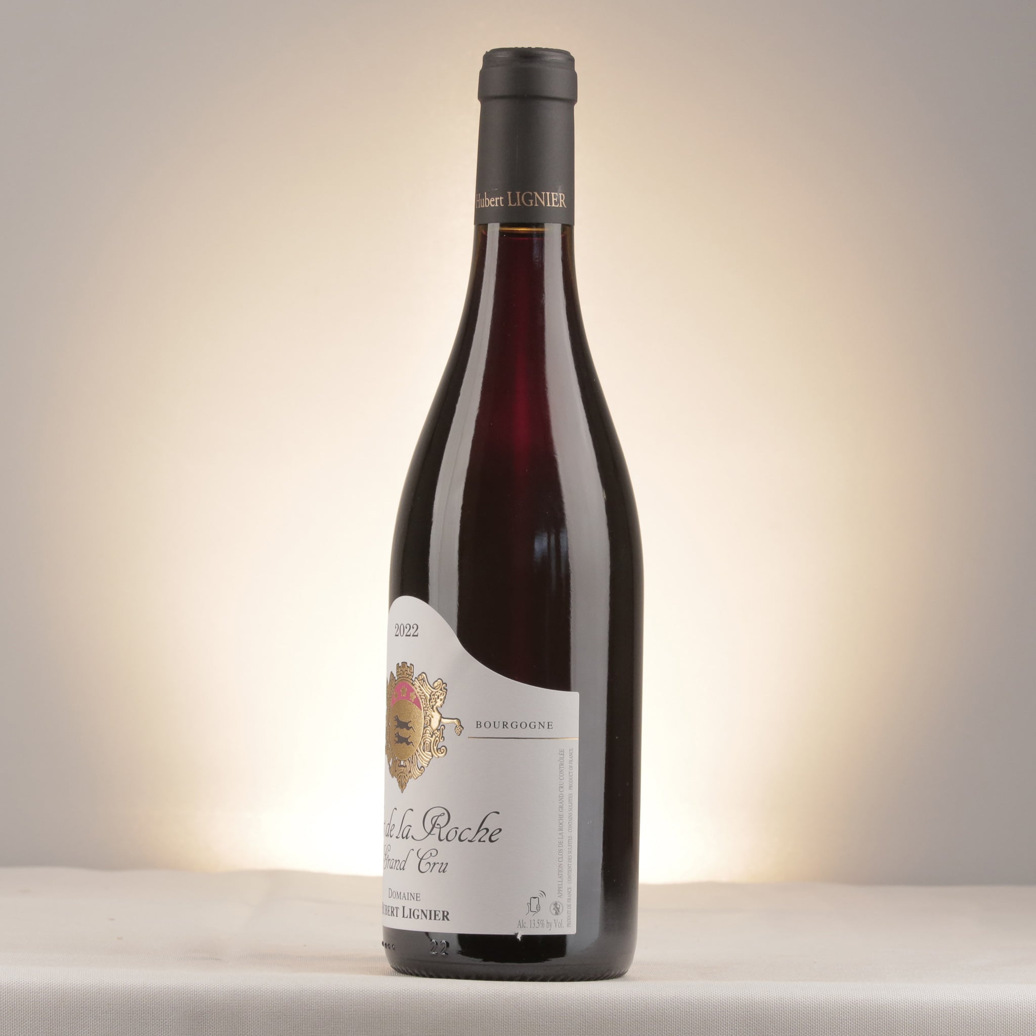 Hubert Lignier Clos de la Roche Grand Cru 2022 Bottle detail