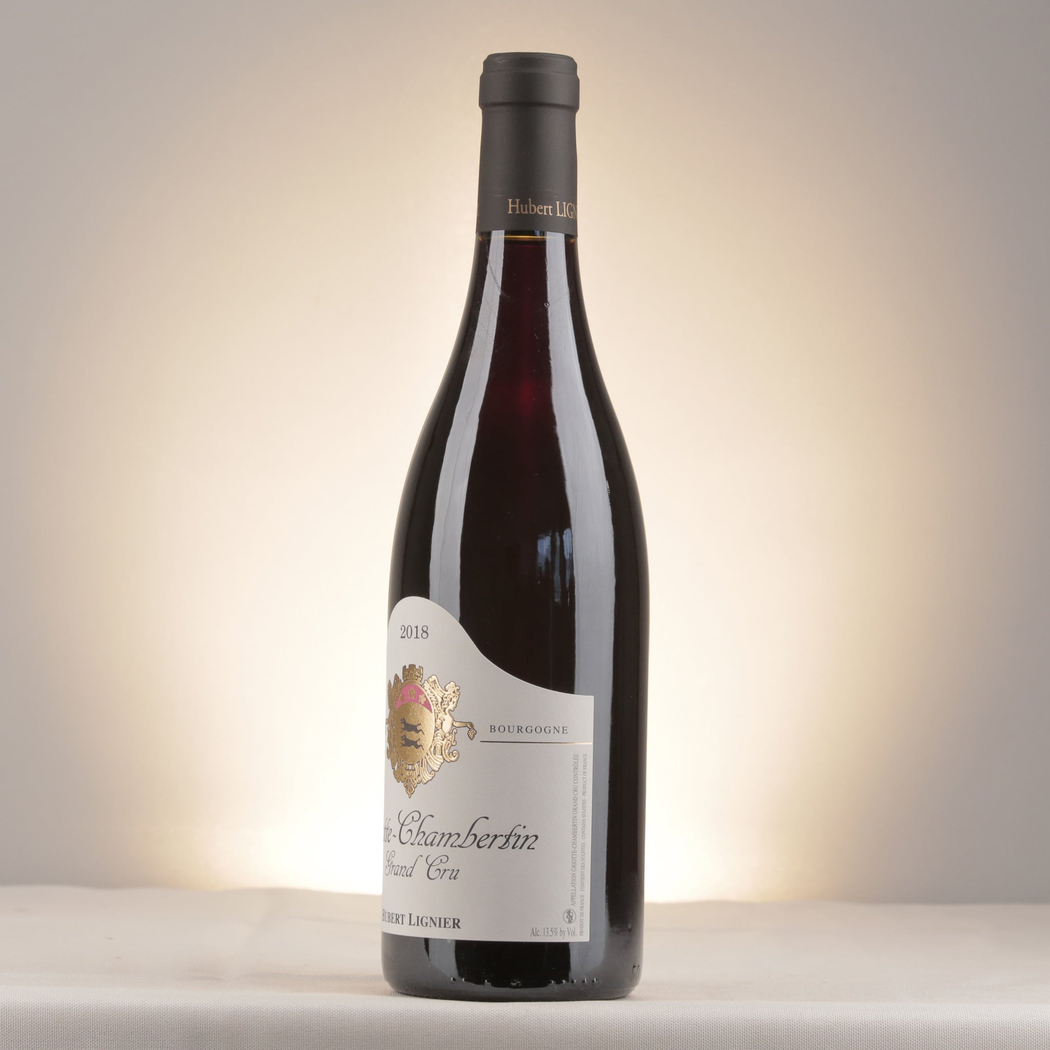 Hubert Lignier Griotte-Chambertin Grand Cru 2018 Bottle detail