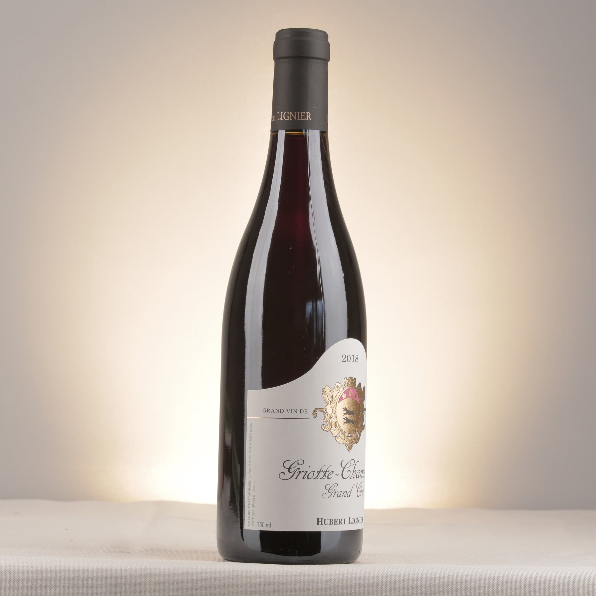 Hubert Lignier Griotte-Chambertin Grand Cru 2018 Bottle label